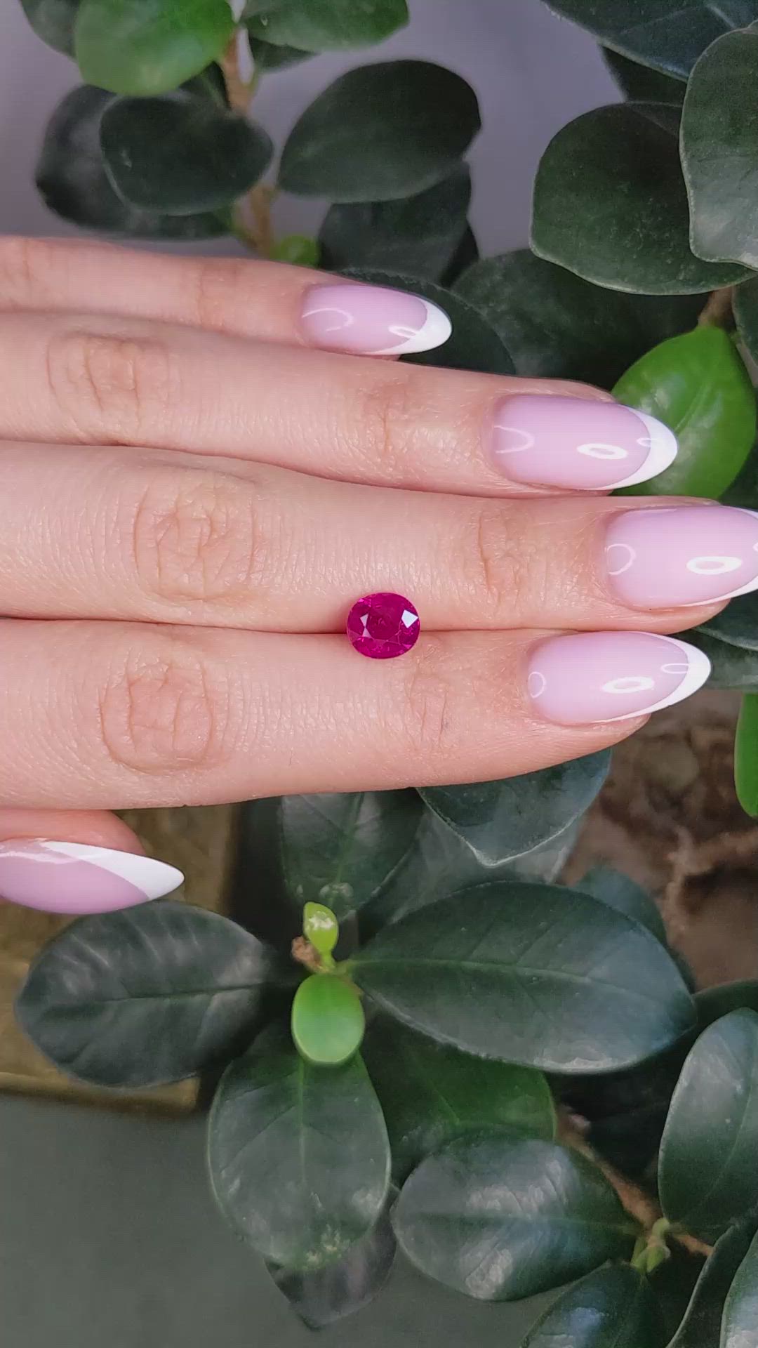 2.02 Ct. Pinkish Red Ruby from Burma (Myanmar) Size Video