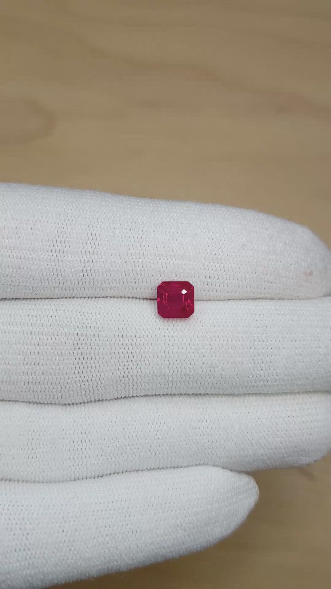 2.08 Ct. Pinkish Red Ruby from Burma (Myanmar) Size Video
