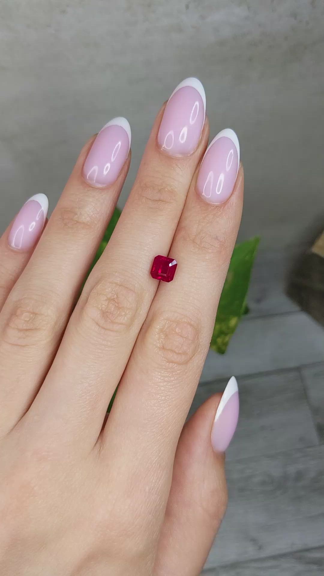 2.08 Ct. Pinkish Red Ruby from Burma (Myanmar) Size Video