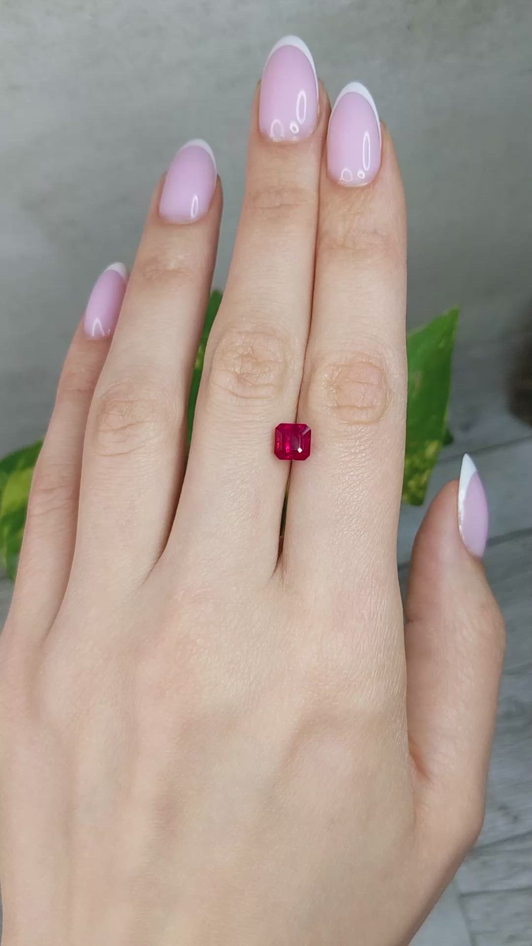 2.08 Ct. Pinkish Red Ruby from Burma (Myanmar) Size Video