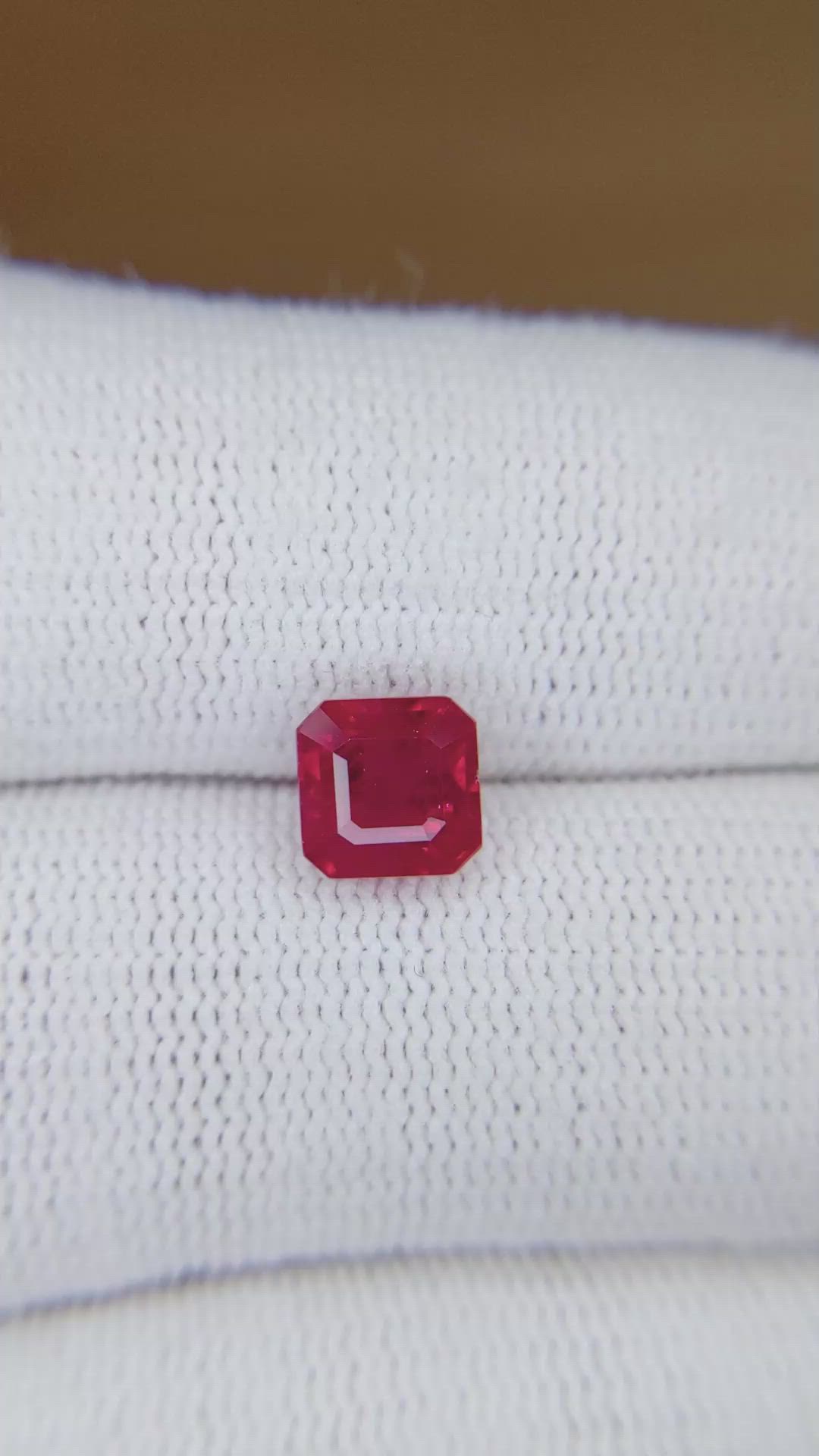 2.08 Ct. Pinkish Red Ruby from Burma (Myanmar) Size Video