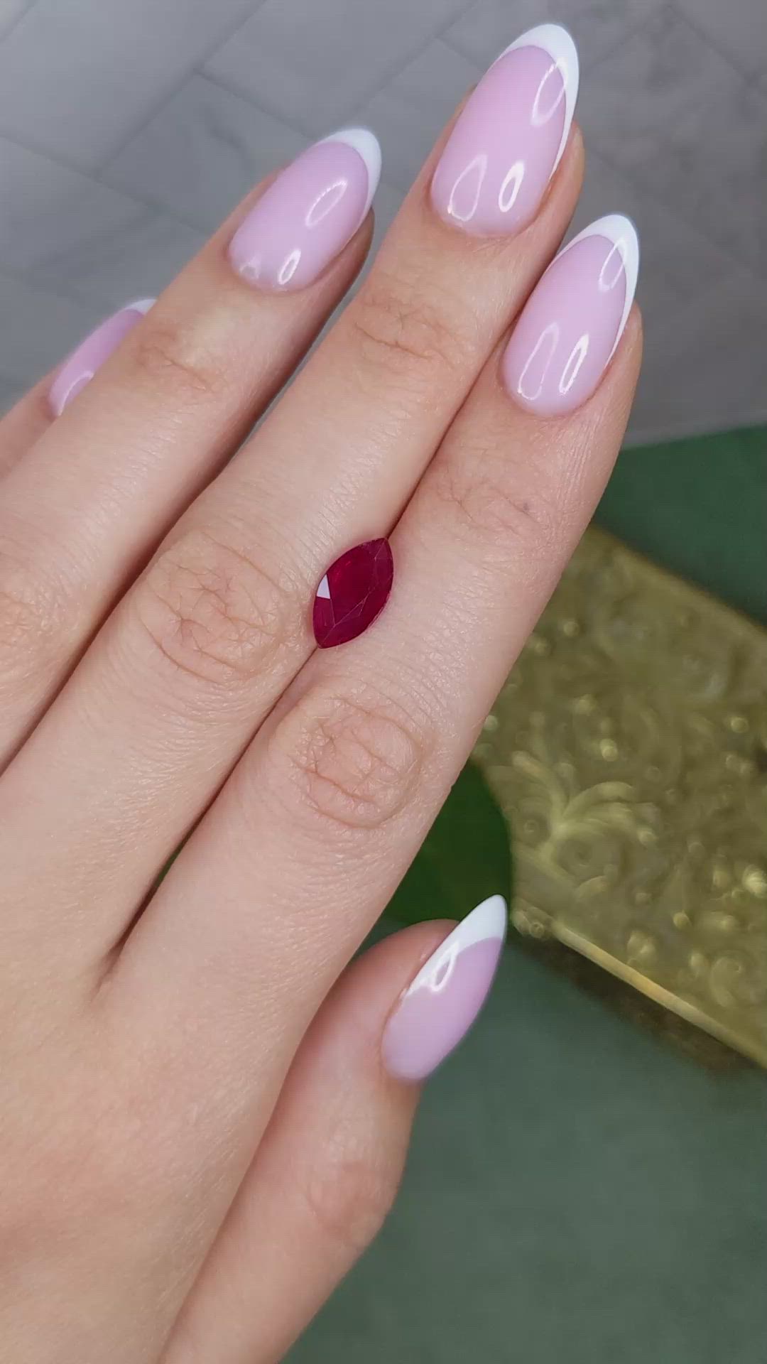 2.02 Ct. Purplish Red Ruby from Burma (Myanmar) Size Video