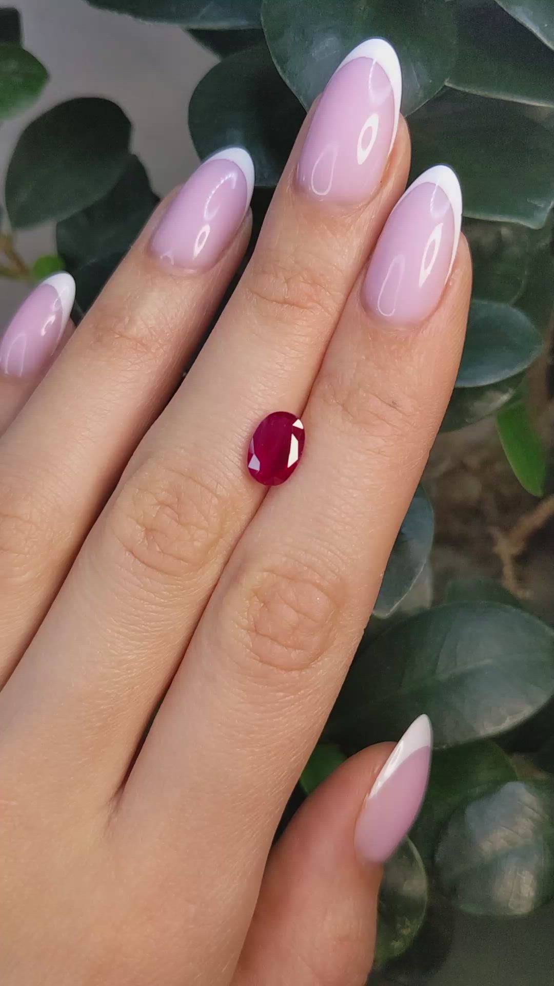 2.00 Ct. Pinkish Red Ruby from Burma (Myanmar) Size Video