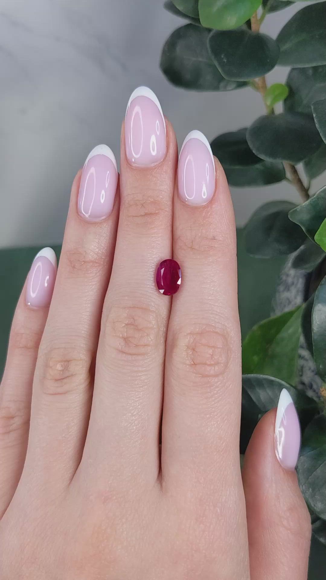 2.00 Ct. Pinkish Red Ruby from Burma (Myanmar) Size Video