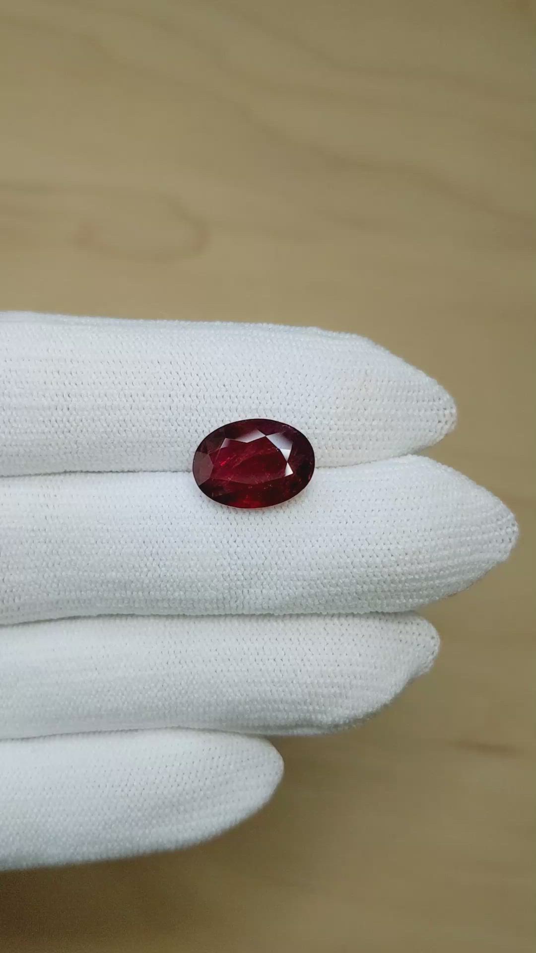 7.13 Ct. Ruby from Mozambique Size Video