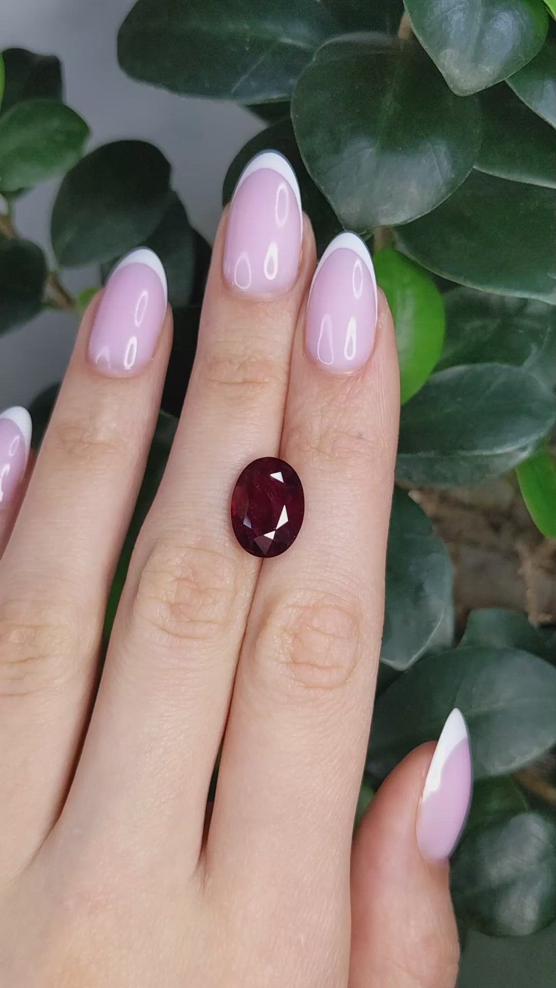 7.13 Ct. Ruby from Mozambique Size Video