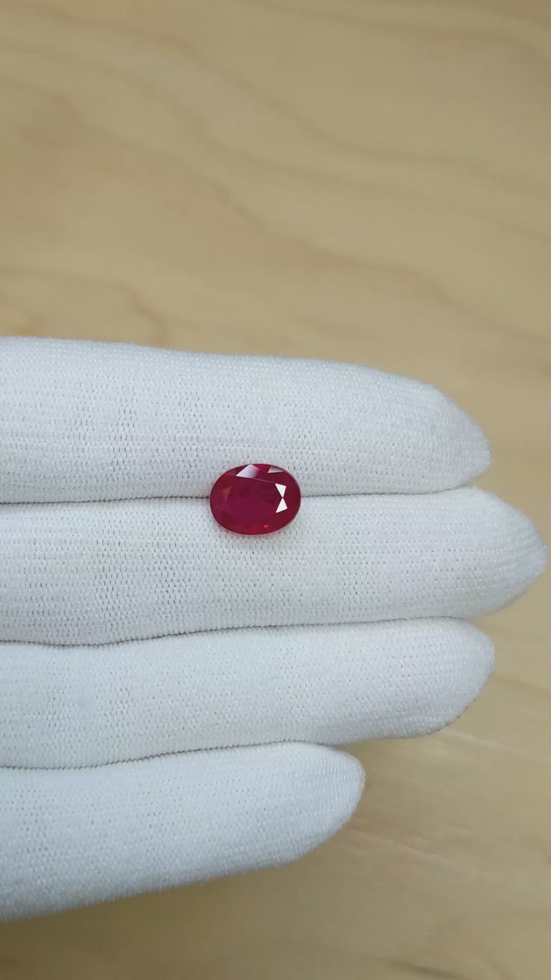 4.76 Ct. Ruby from Burma (Myanmar) Size Video