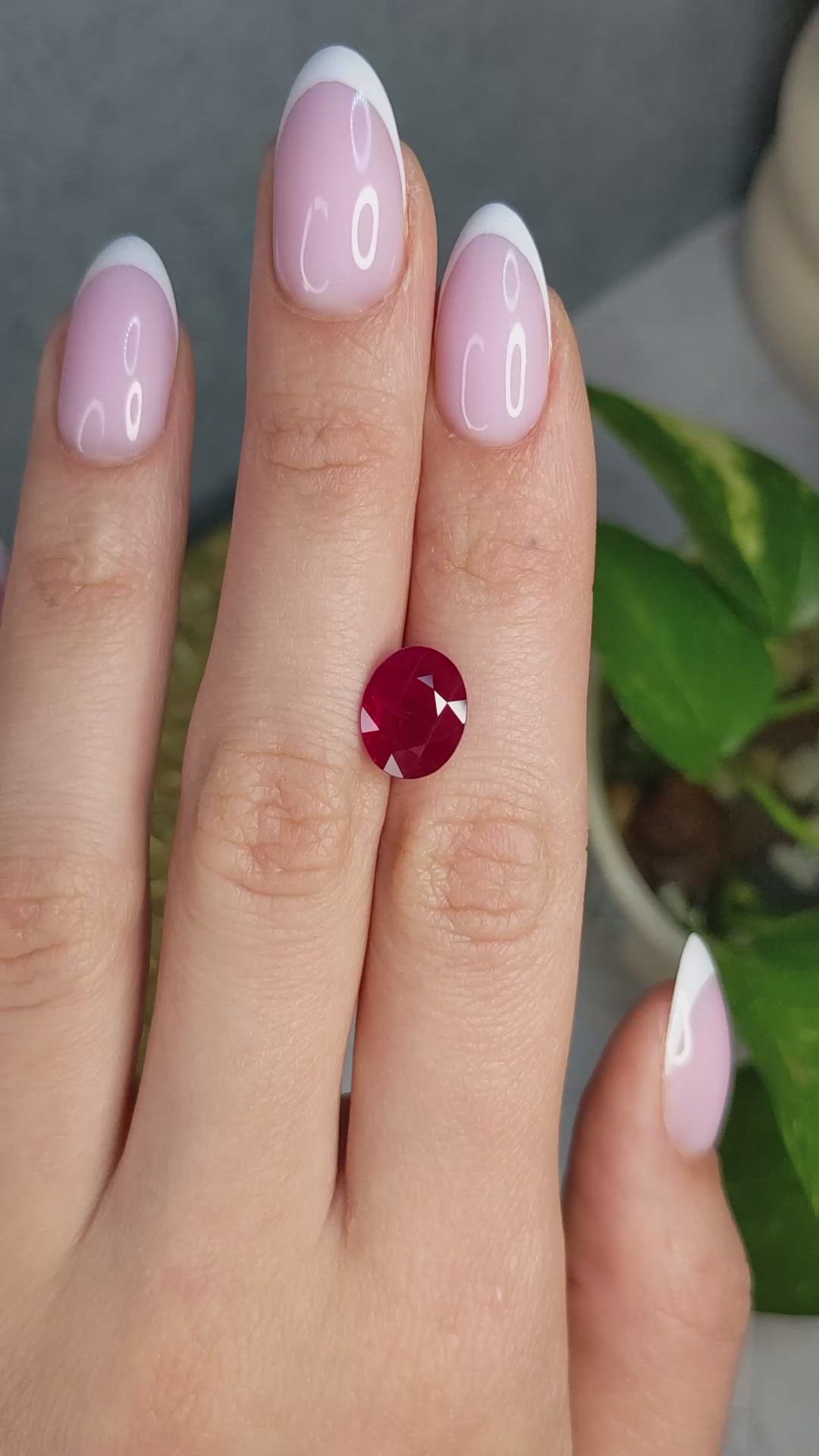 4.18 Ct. Ruby from Burma (Myanmar) Size Video