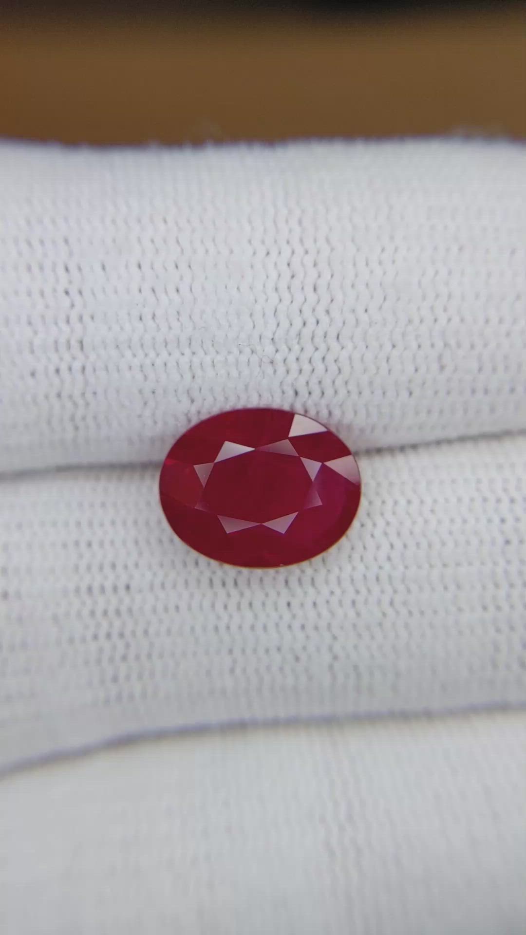 4.18 Ct. Ruby from Burma (Myanmar) Size Video