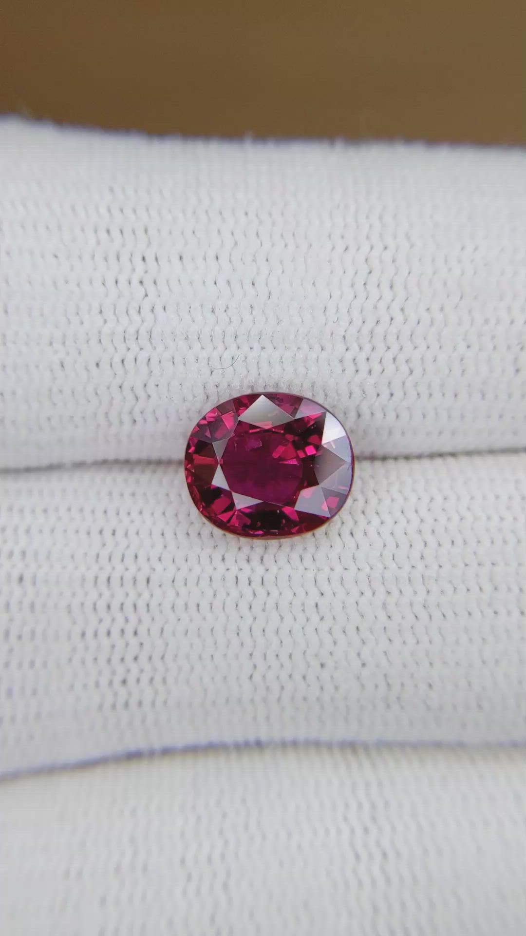 3.04 Ct. Purplish Red Ruby from Mozambique Size Video