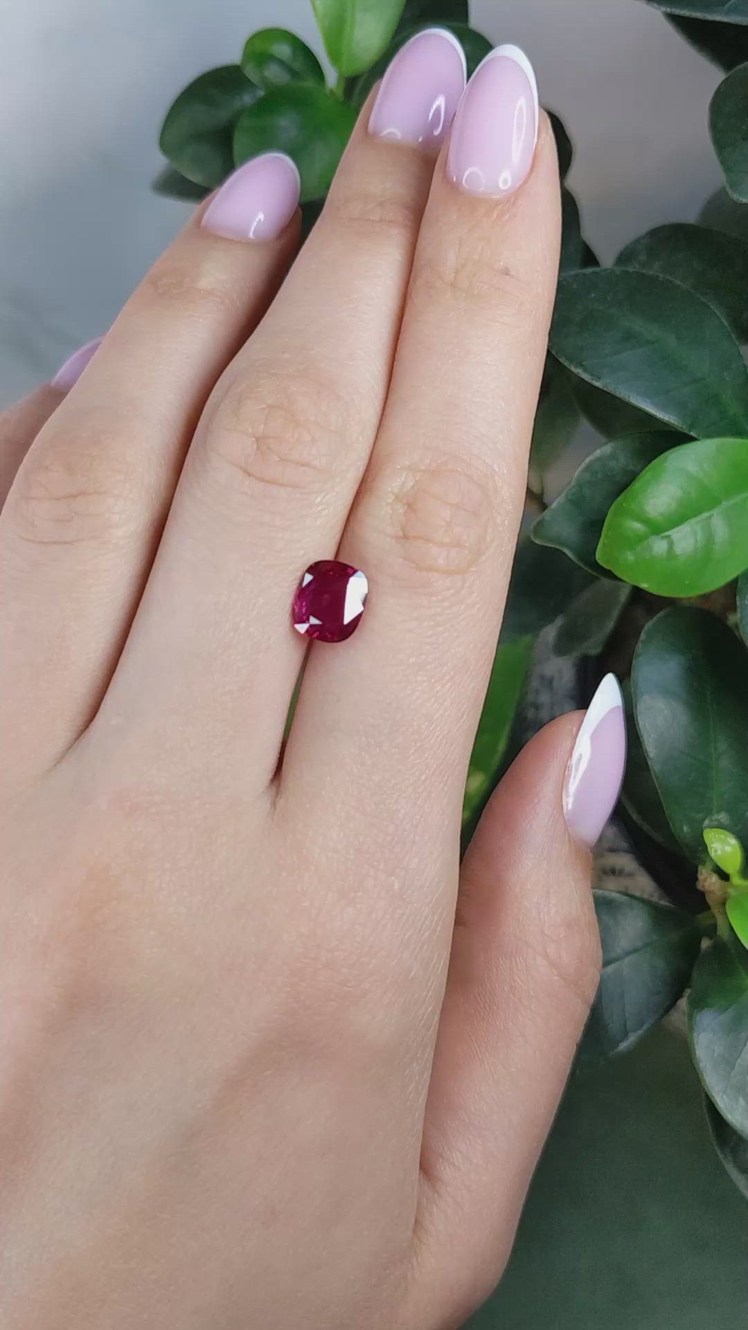 2.36 Ct. Ruby from Mozambique Size Video