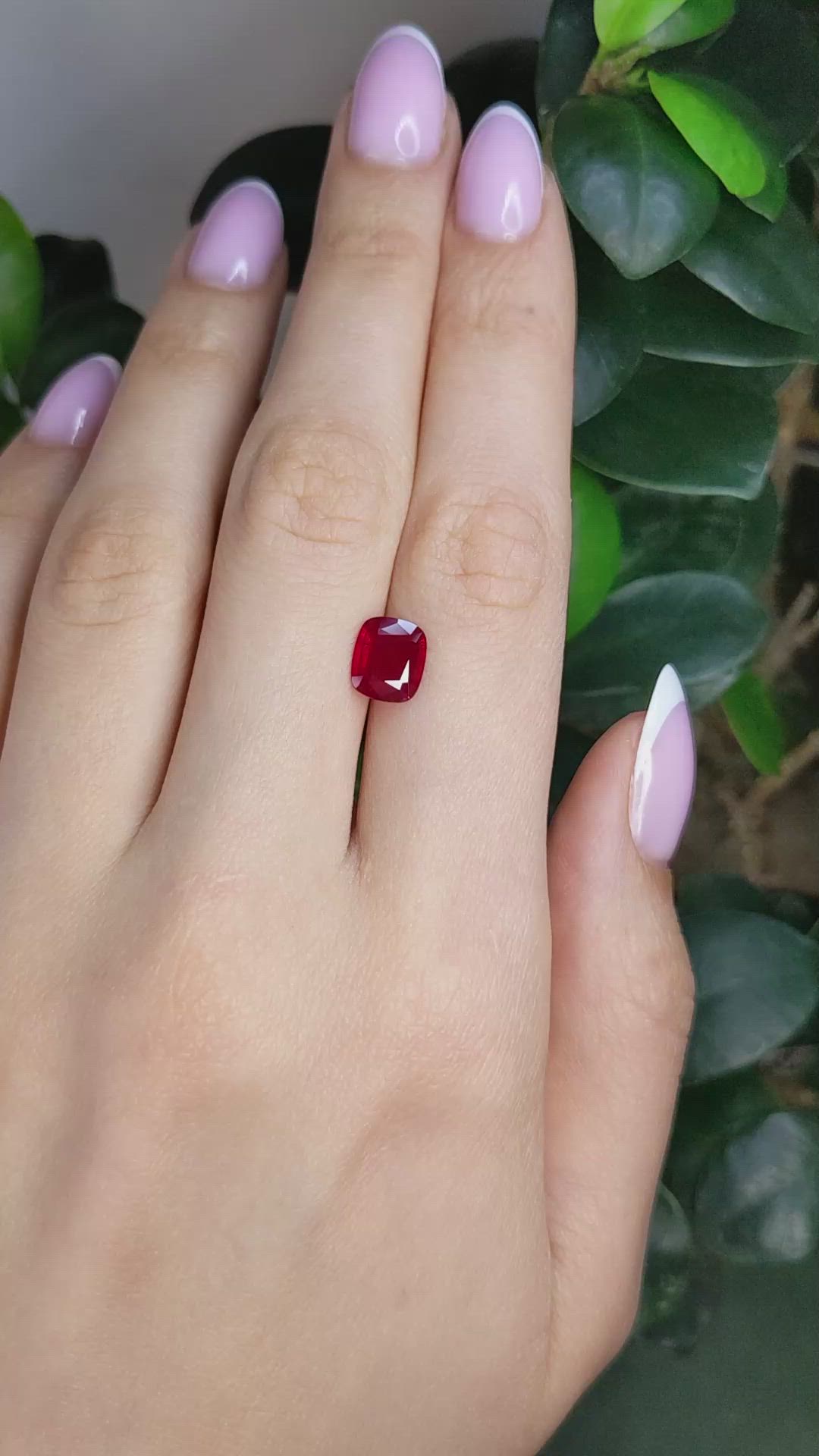 1.99 Ct. Ruby from Mozambique Size Video