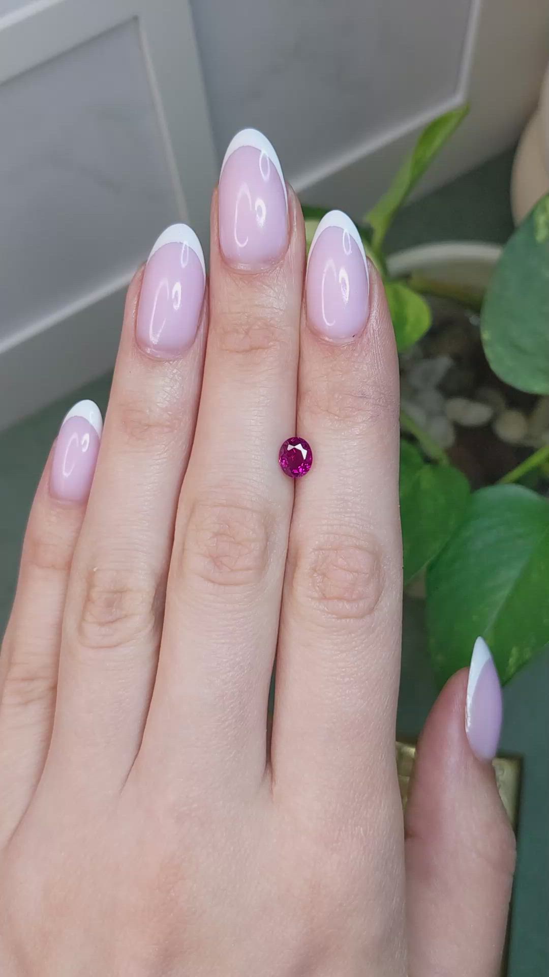 1.01 Ct. Purplish Red Ruby from Burma (Myanmar) Size Video