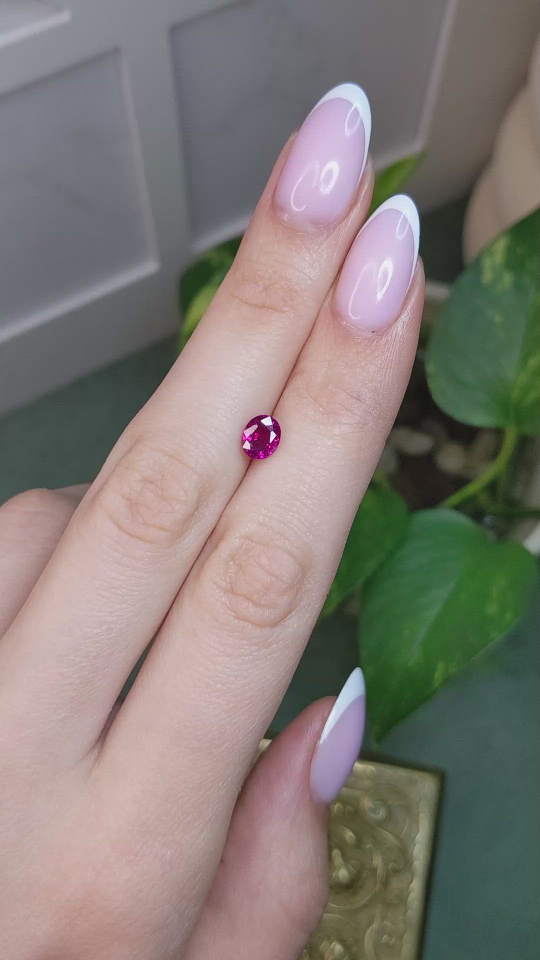 1.01 Ct. Purplish Red Ruby from Burma (Myanmar) Size Video