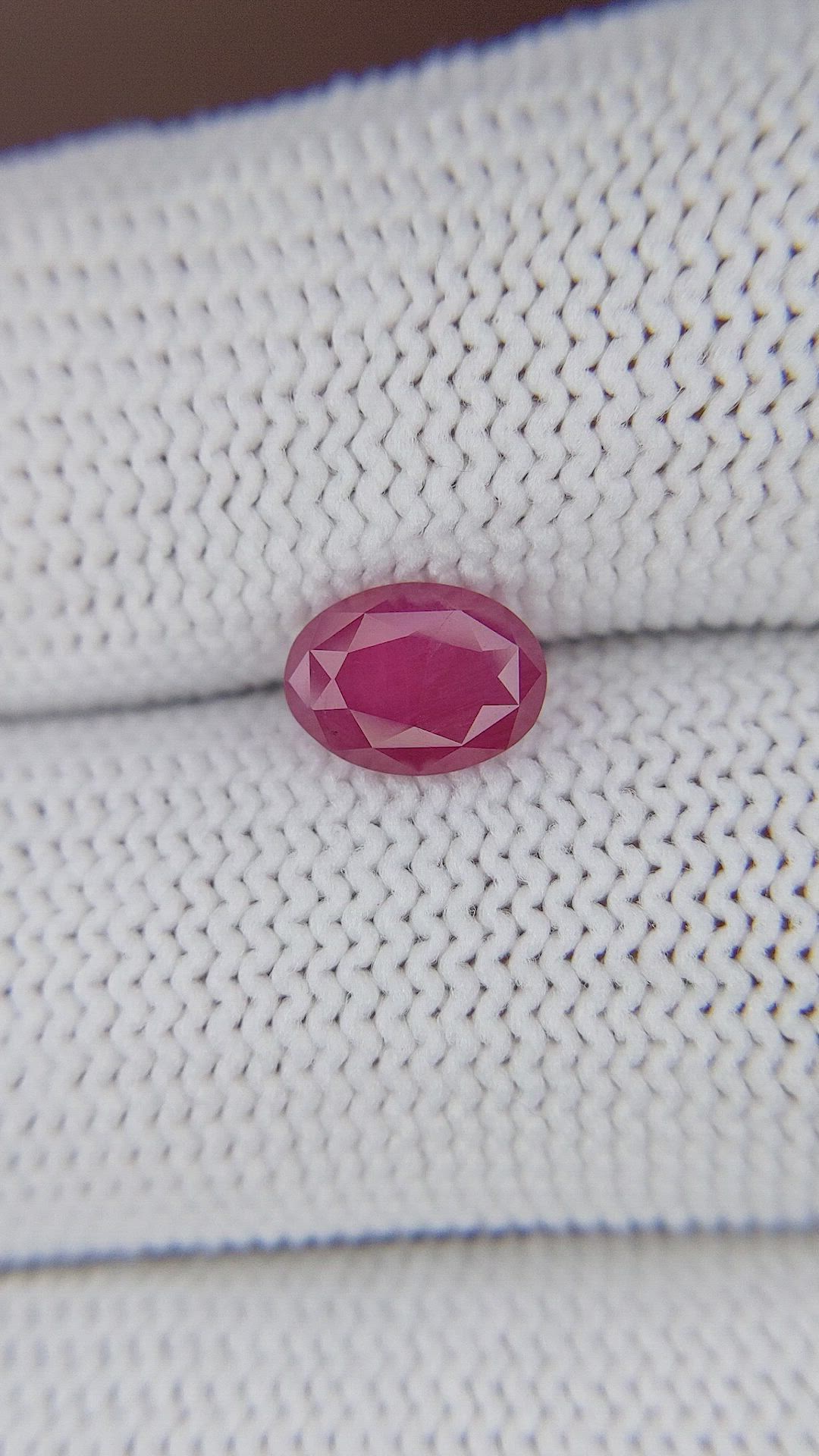 1.49 Ct. Pinkish Red Ruby from Madagascar Size Video