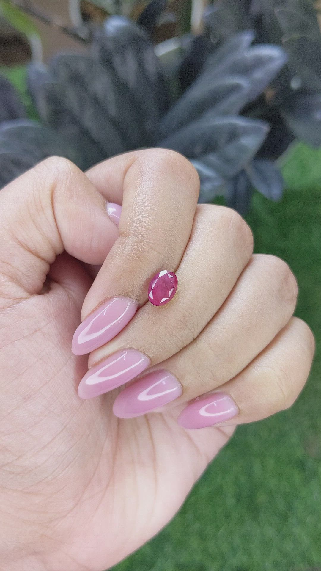 1.49 Ct. Pinkish Red Ruby from Madagascar Size Video
