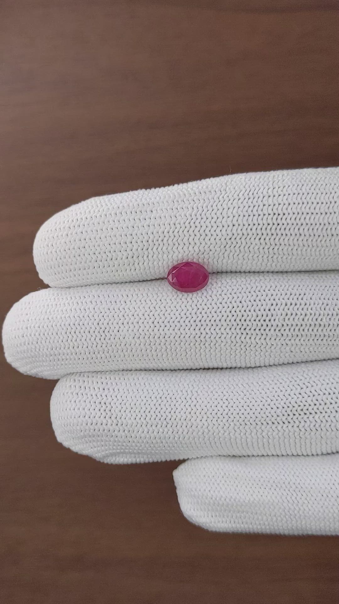 1.49 Ct. Pinkish Red Ruby from Madagascar Size Video