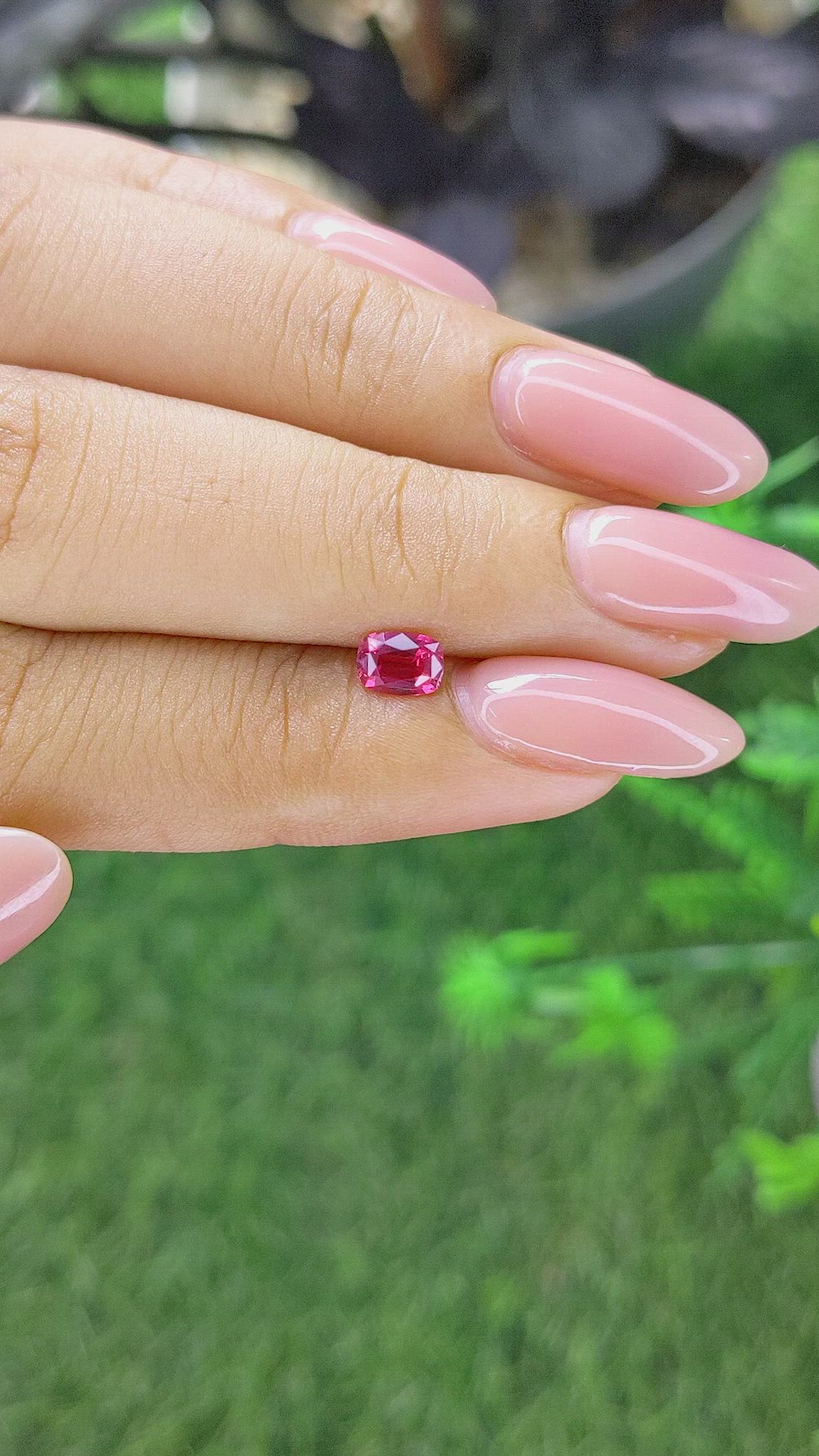 0.52 Ct. Pinkish Red Ruby from Tanzania Size Video