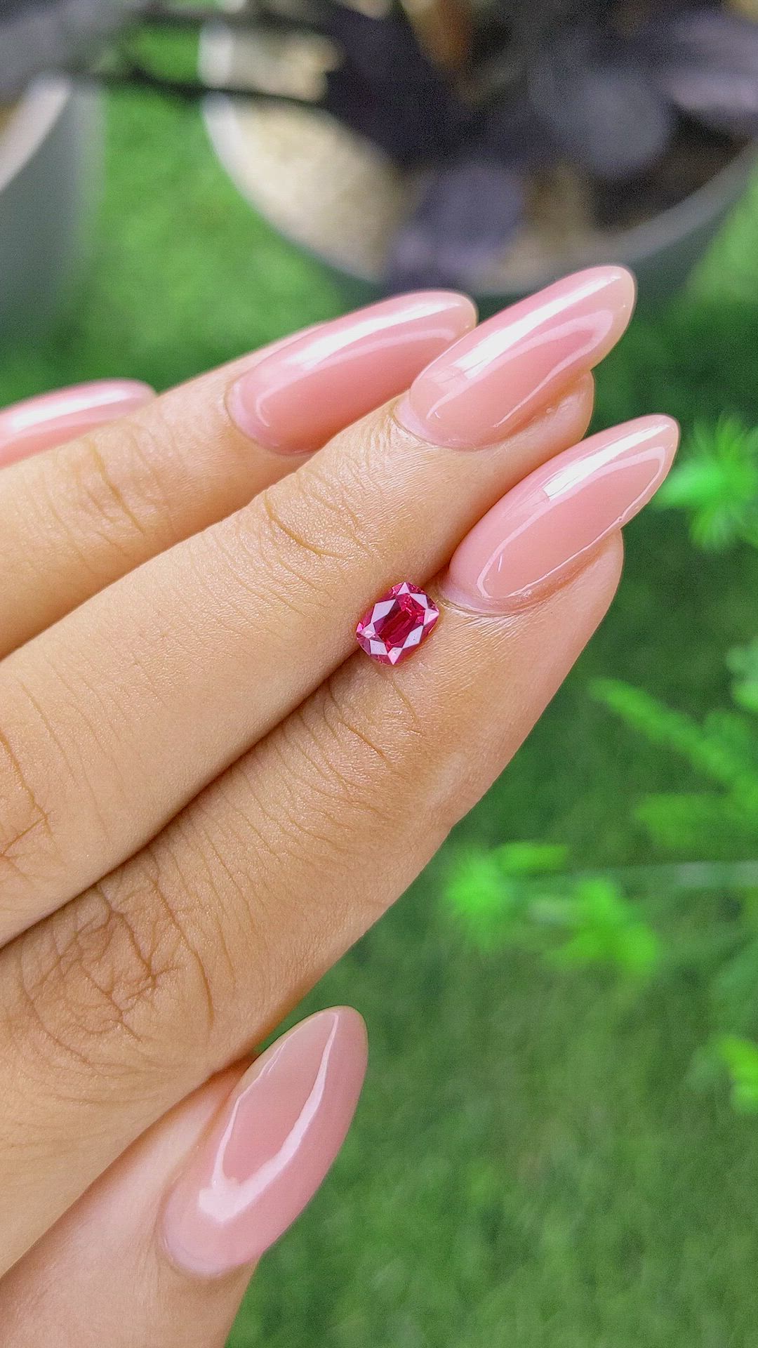 0.52 Ct. Pinkish Red Ruby from Tanzania Size Video