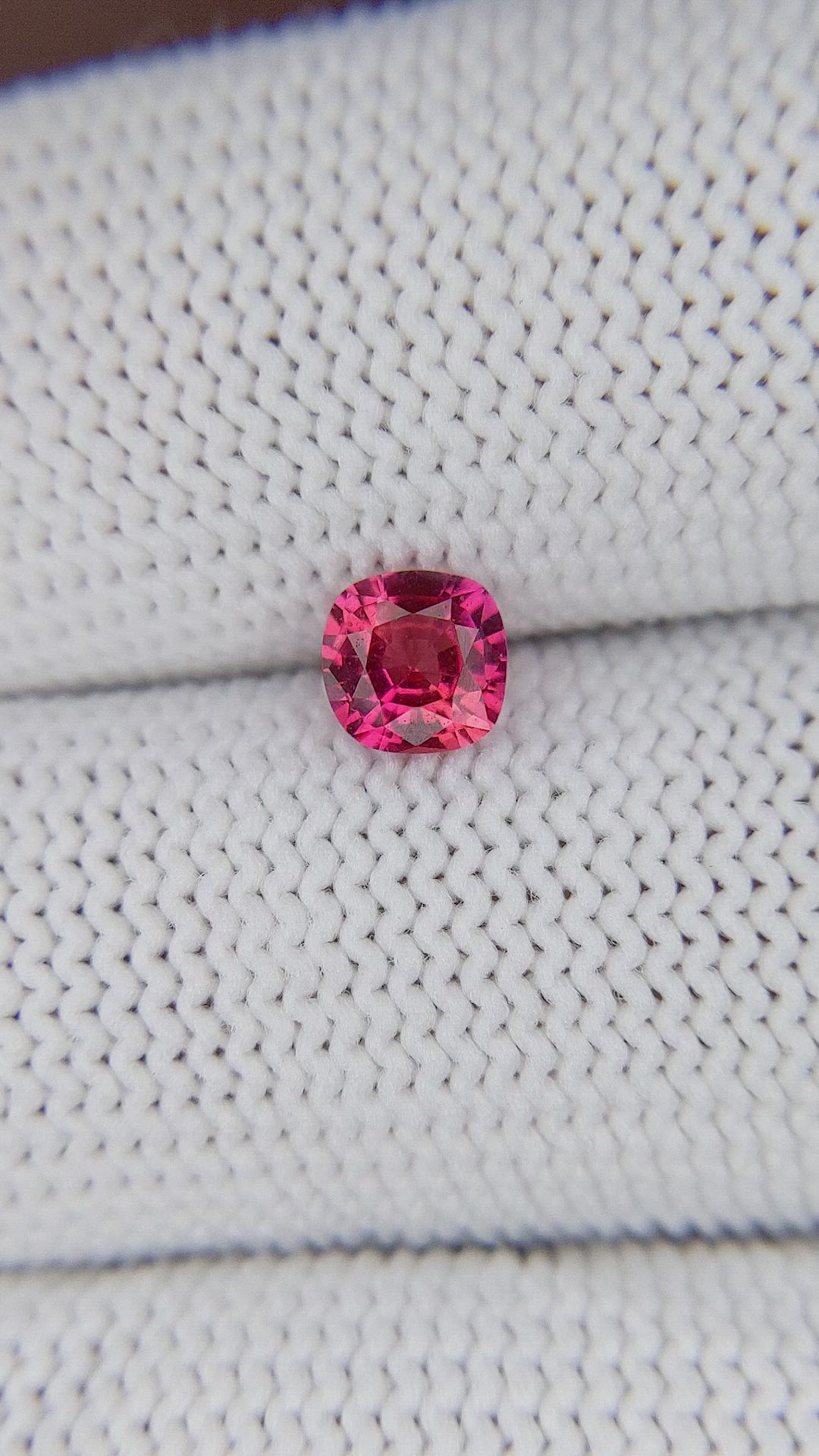 0.59 Ct. Orangish Red Ruby from Tanzania Size Video