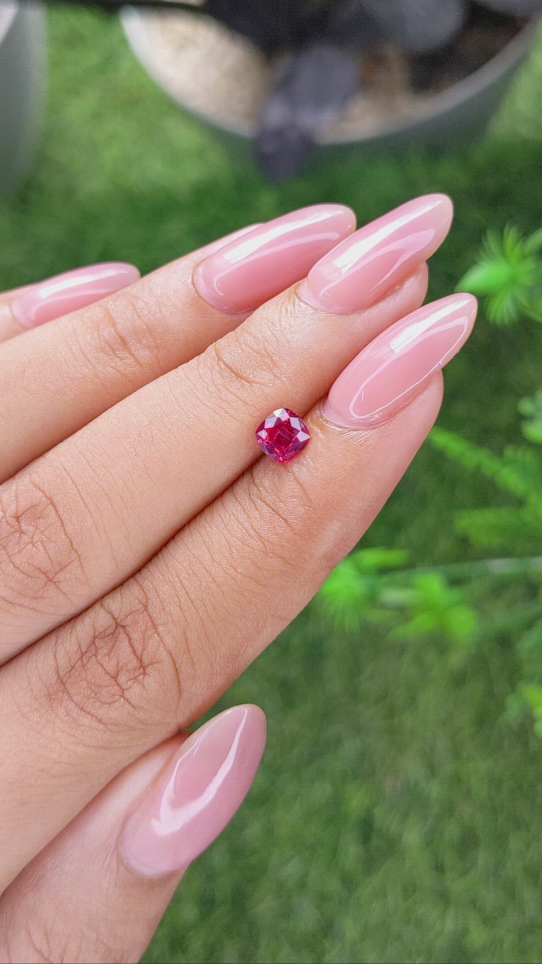 0.56 Ct. Pinkish Red Ruby from Tanzania Size Video