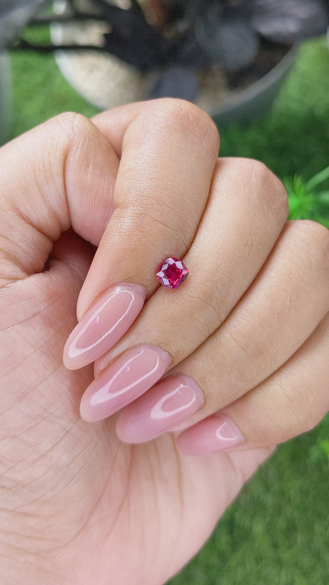 0.56 Ct. Pinkish Red Ruby from Tanzania Size Video