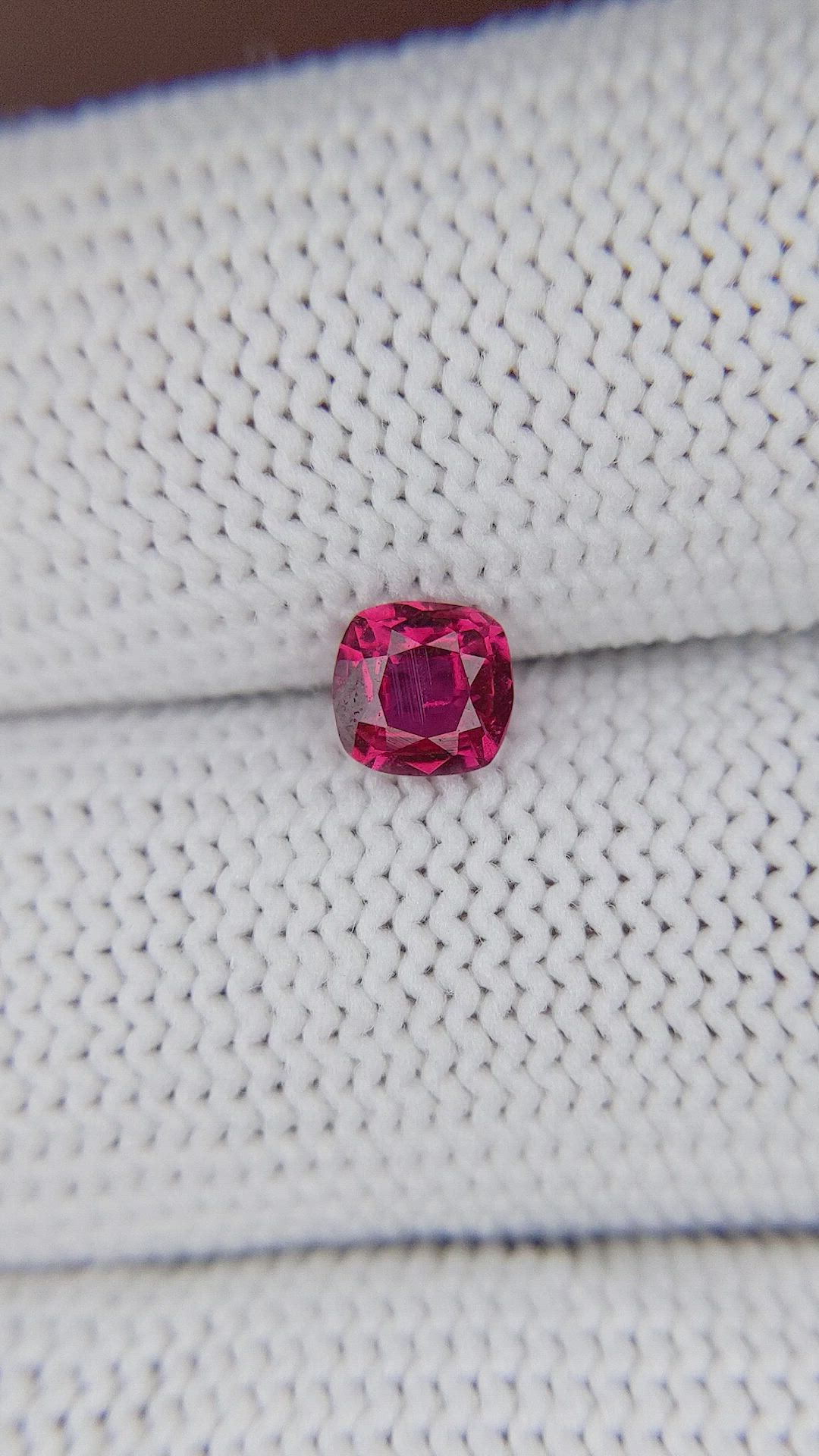 0.56 Ct. Pinkish Red Ruby from Tanzania Size Video