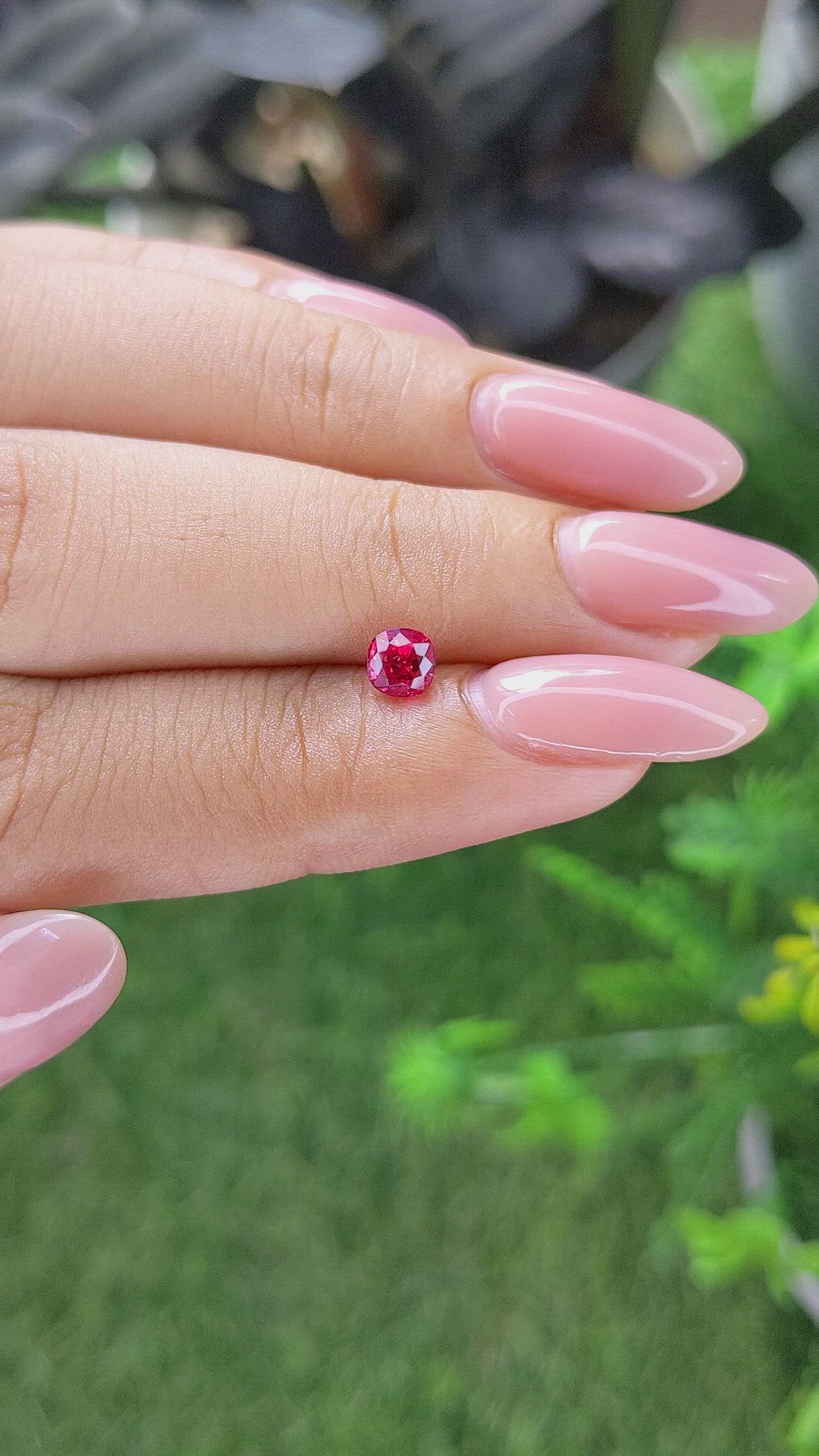 0.50 Ct. Pinkish Red Ruby from Tanzania Size Video