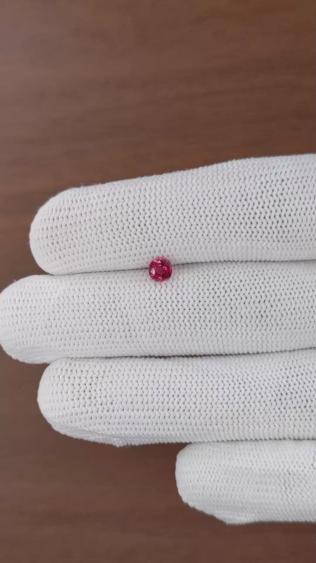 0.50 Ct. Pinkish Red Ruby from Tanzania Size Video