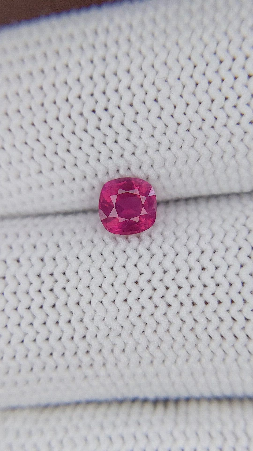0.64 Ct. Pinkish Red Ruby from Tanzania Size Video