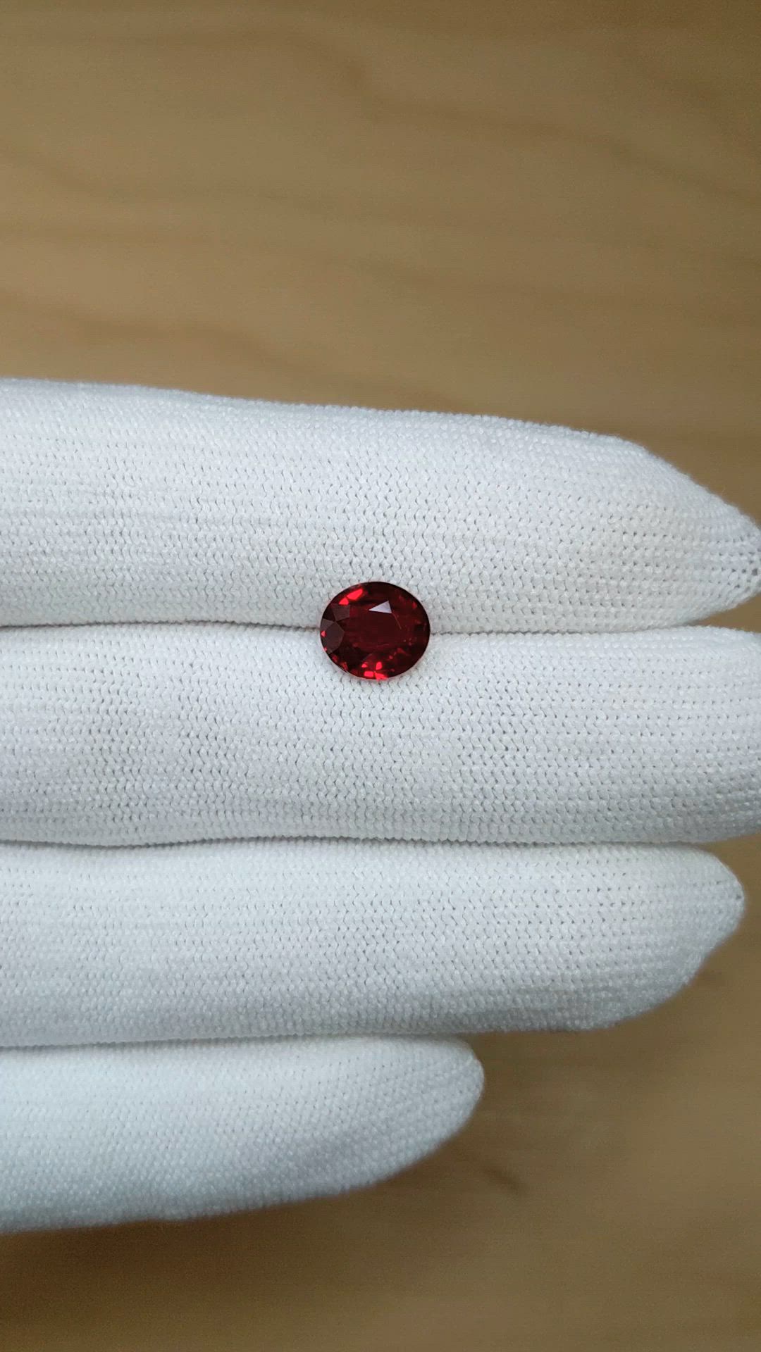 2.53 Ct. Ruby from Mozambique Size Video