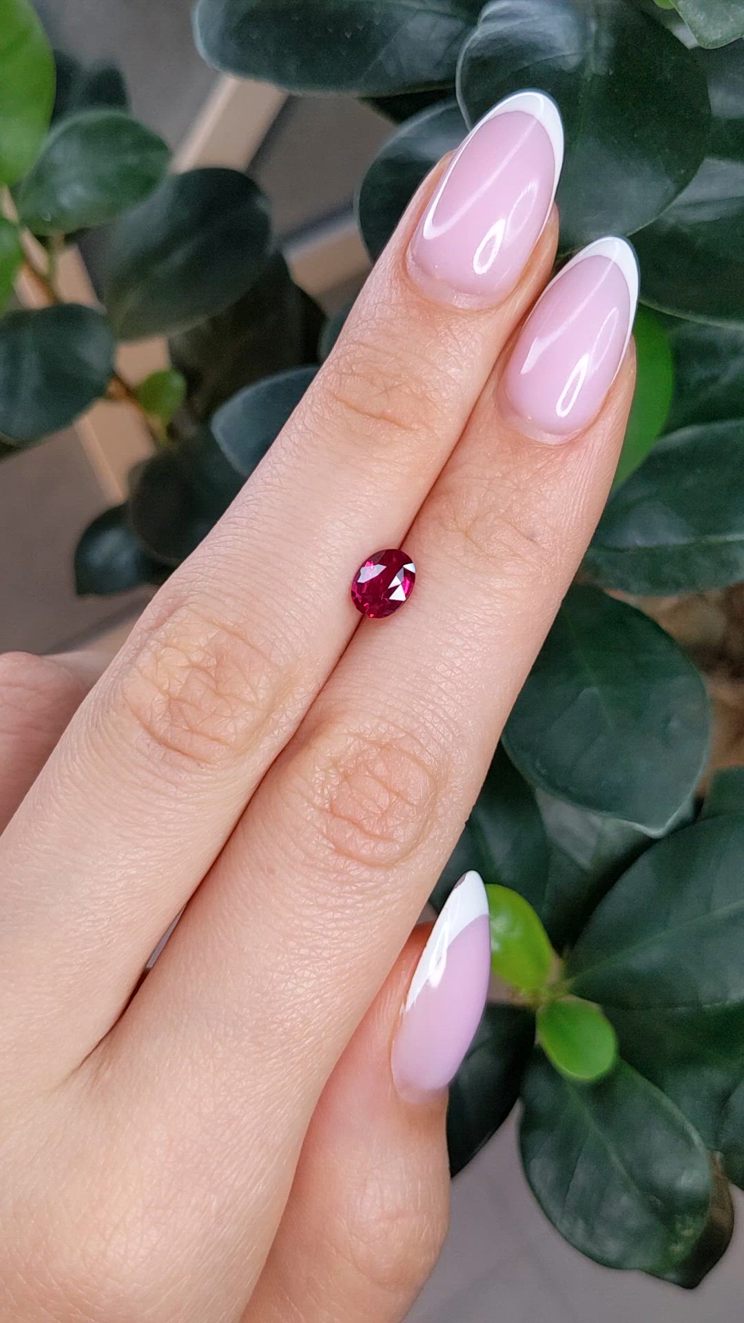 1.05 Ct. Pinkish Red Ruby from Mozambique Size Video