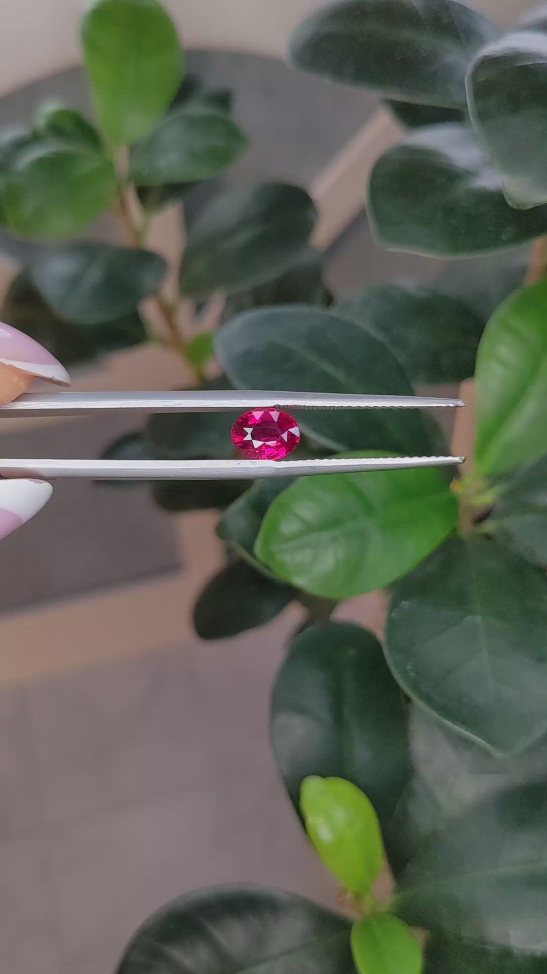 1.05 Ct. Pinkish Red Ruby from Mozambique Size Video
