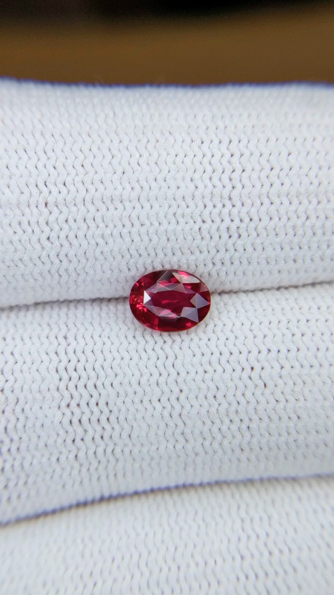 1.05 Ct. Pinkish Red Ruby from Mozambique Size Video