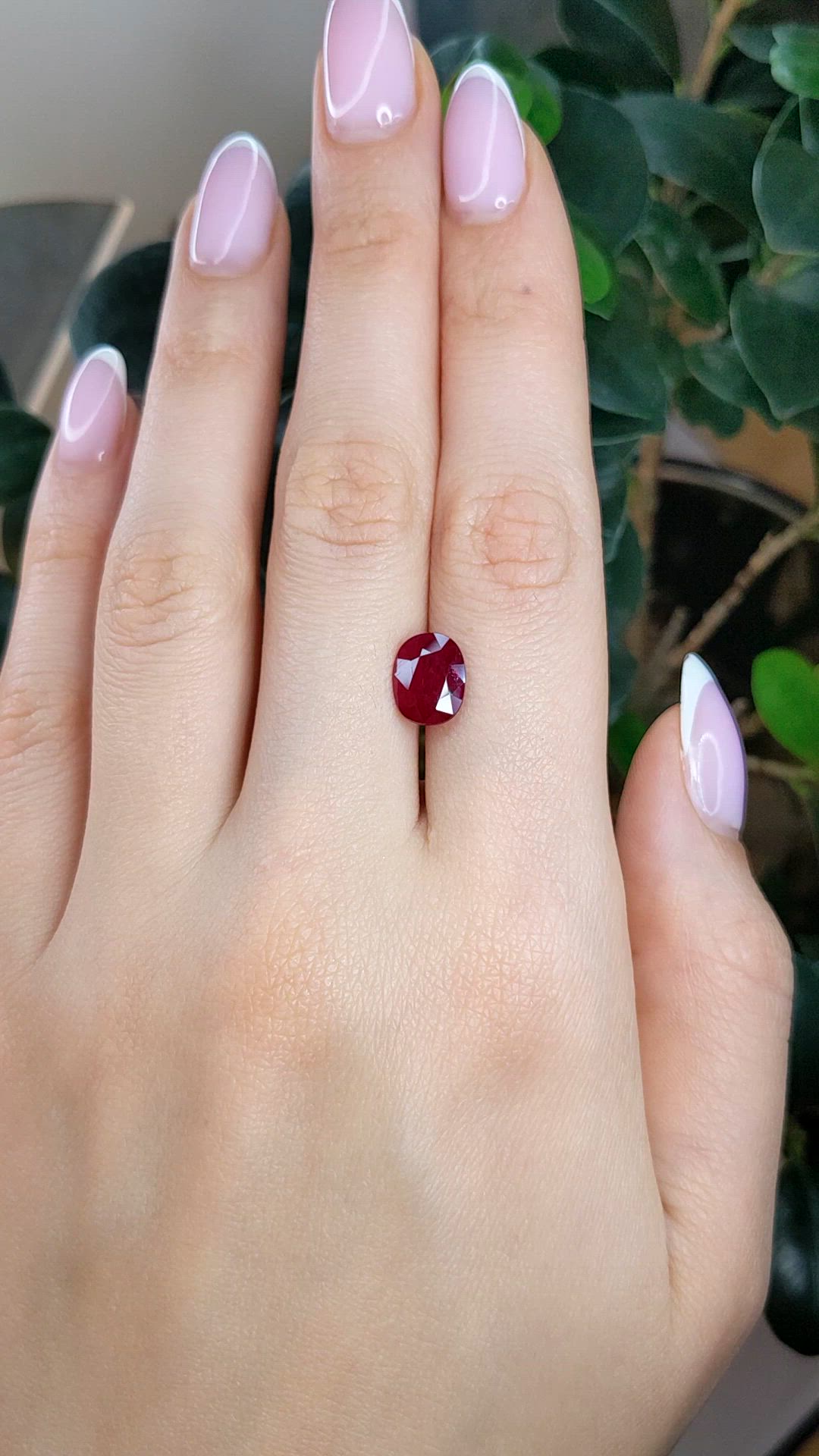 2.81 Ct. Ruby from Mozambique Size Video