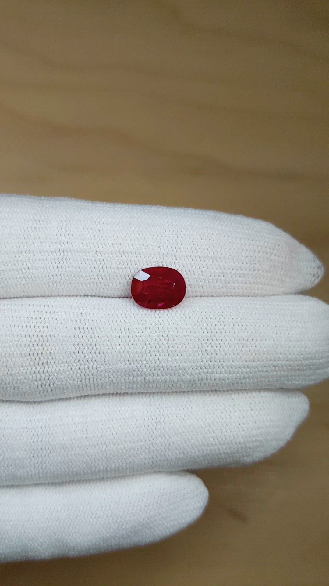 2.81 Ct. Ruby from Mozambique Size Video