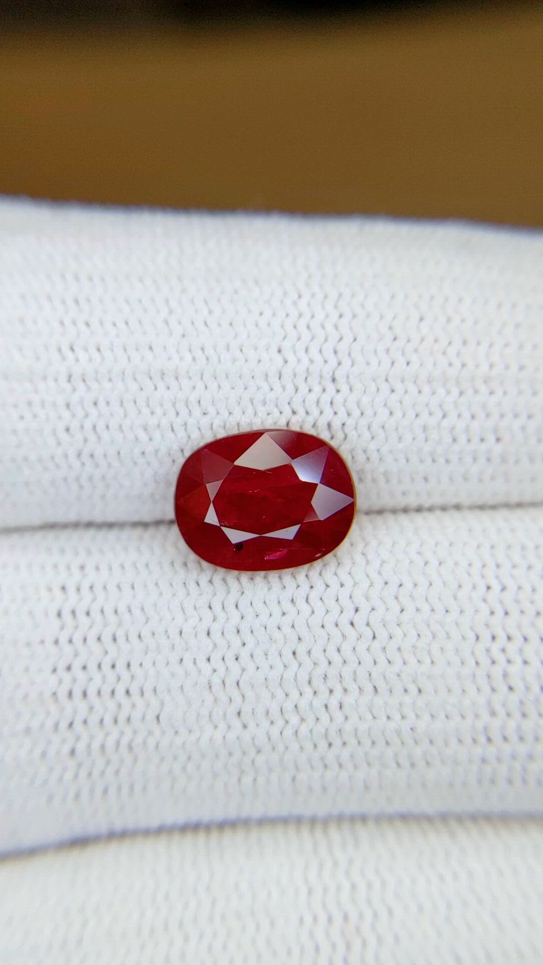 2.81 Ct. Ruby from Mozambique Size Video