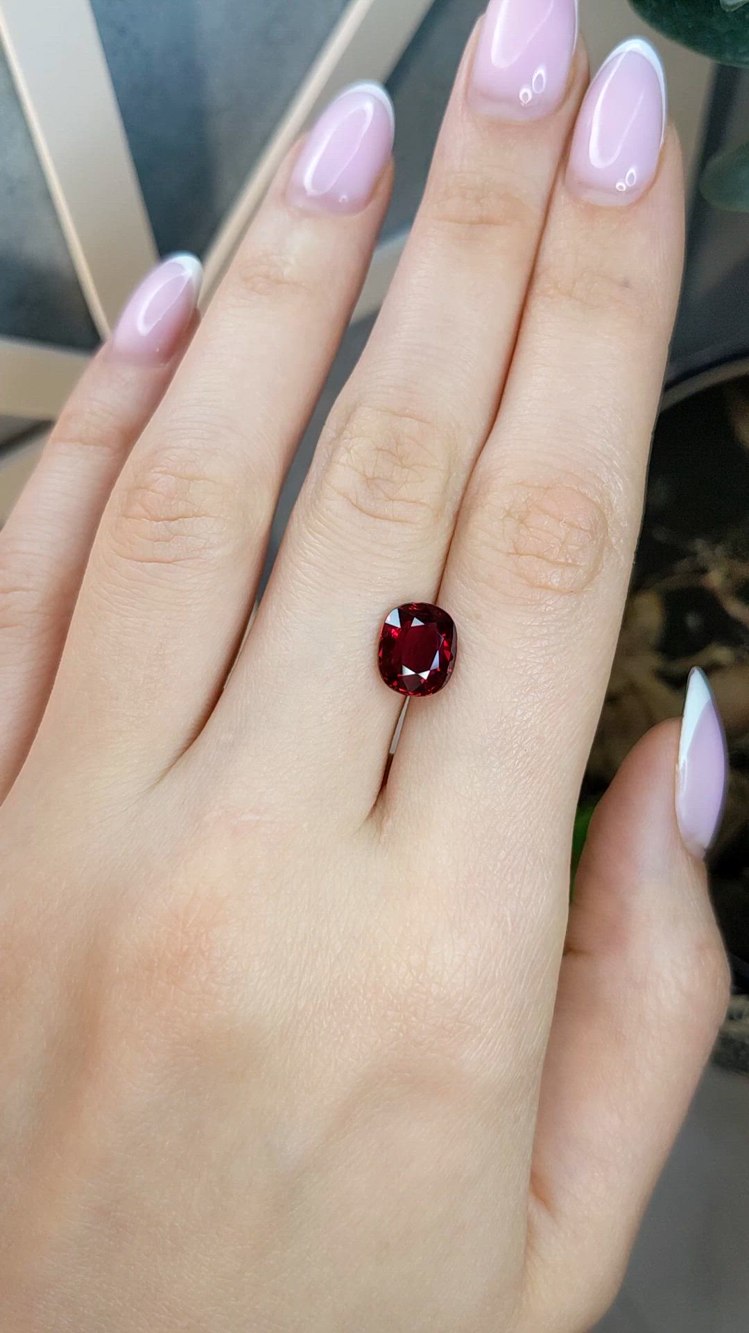 3.36 Ct. Ruby from Mozambique Size Video