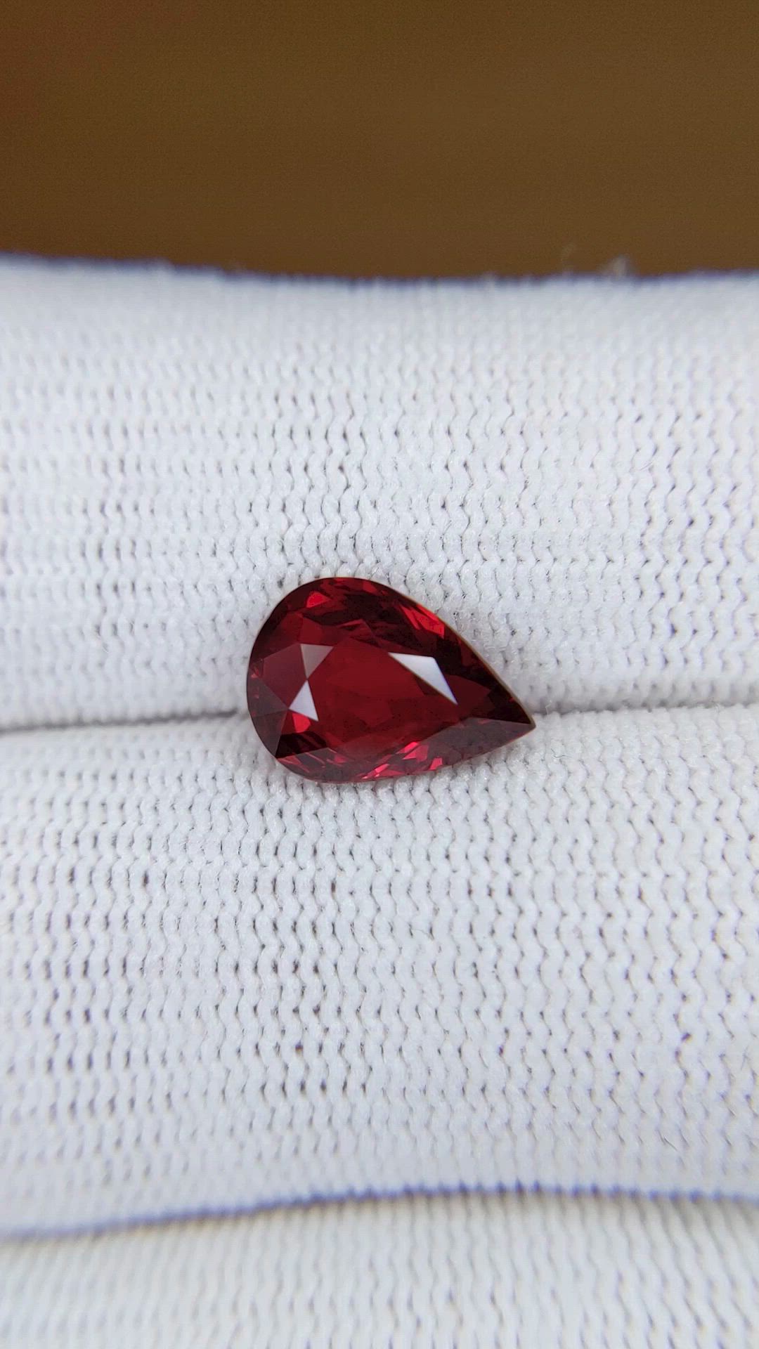 3.02 Ct. Ruby from Mozambique Size Video