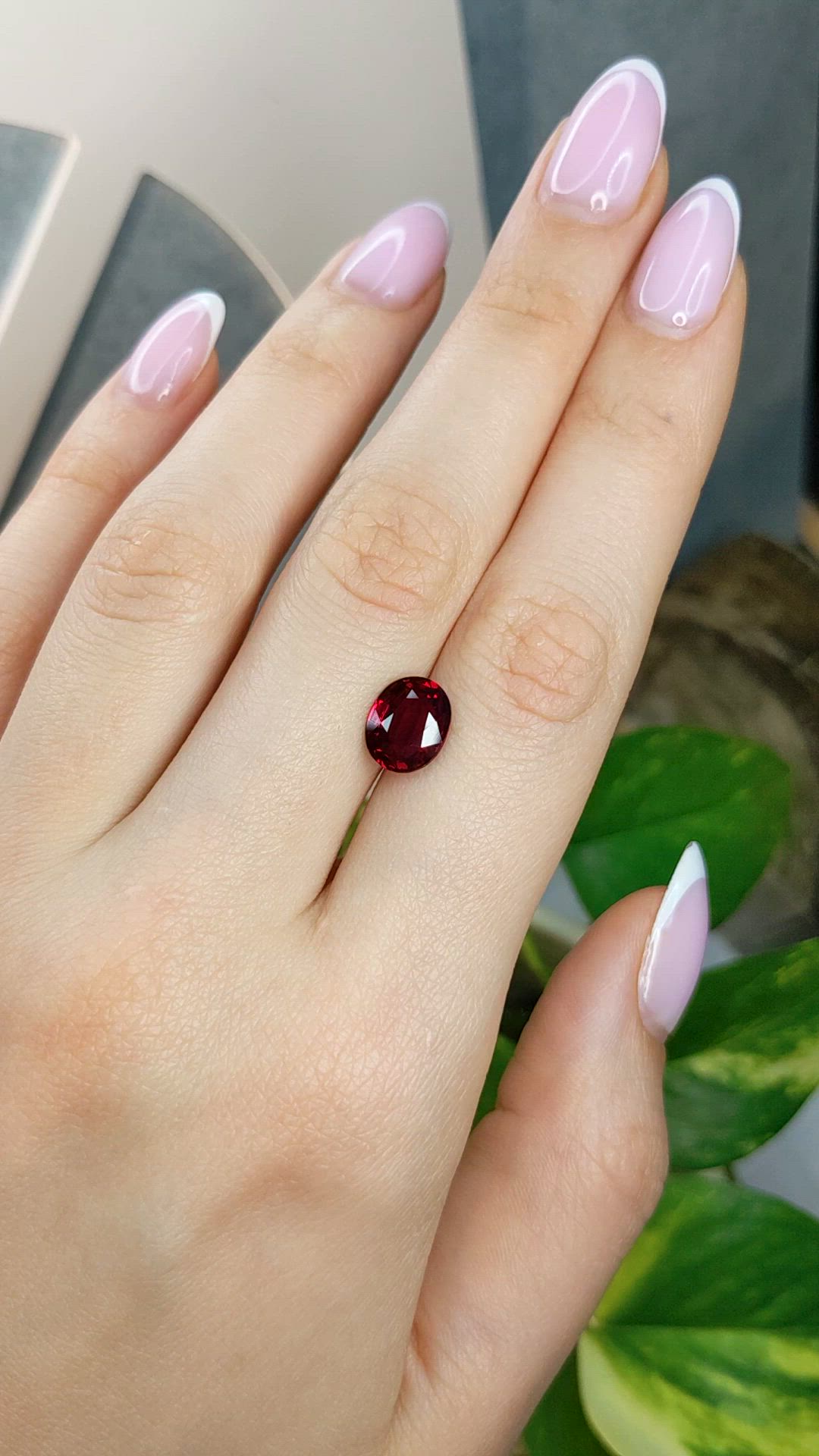 3.03 Ct. Ruby from Mozambique Size Video