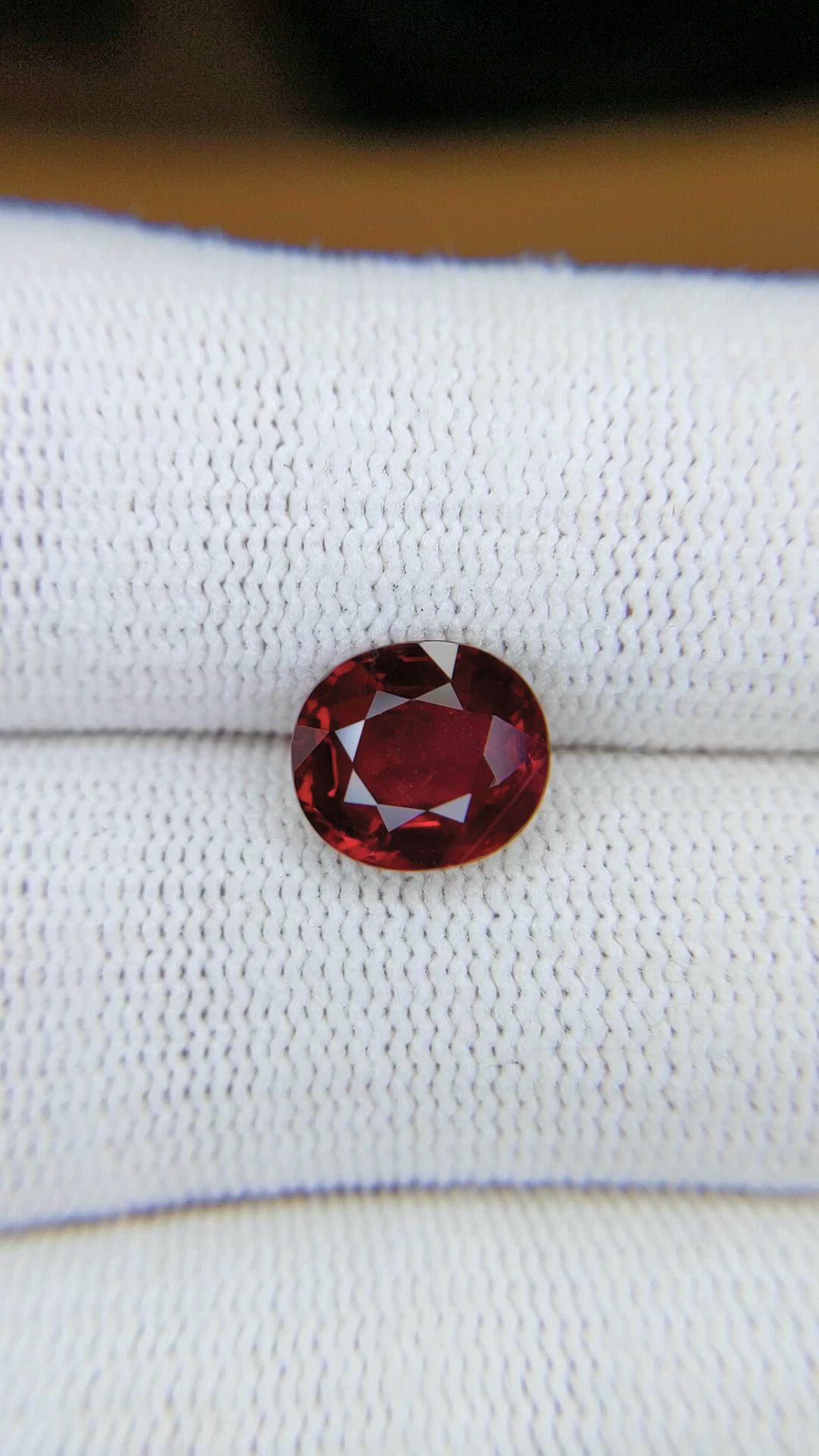 3.21 Ct. Ruby from Mozambique Size Video