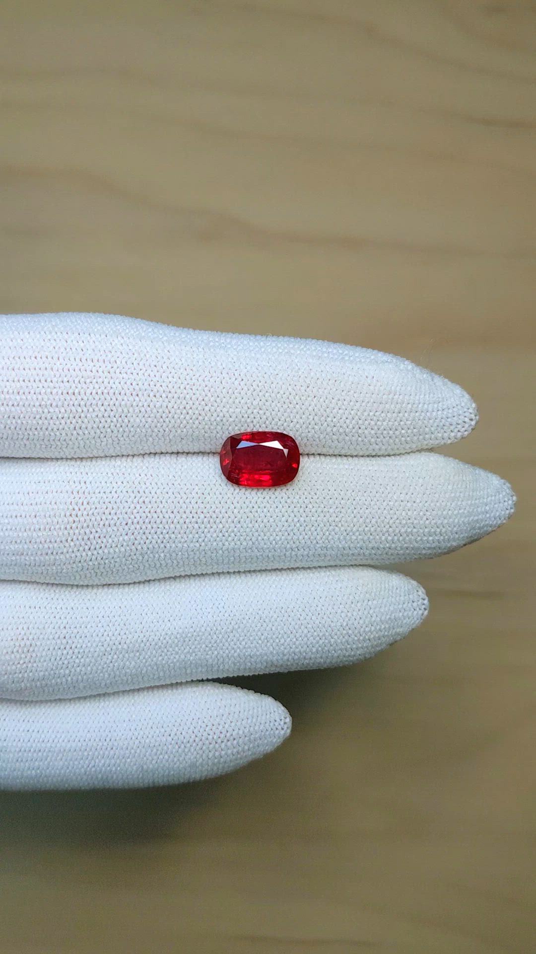 3.08 Ct. Ruby from Mozambique Size Video