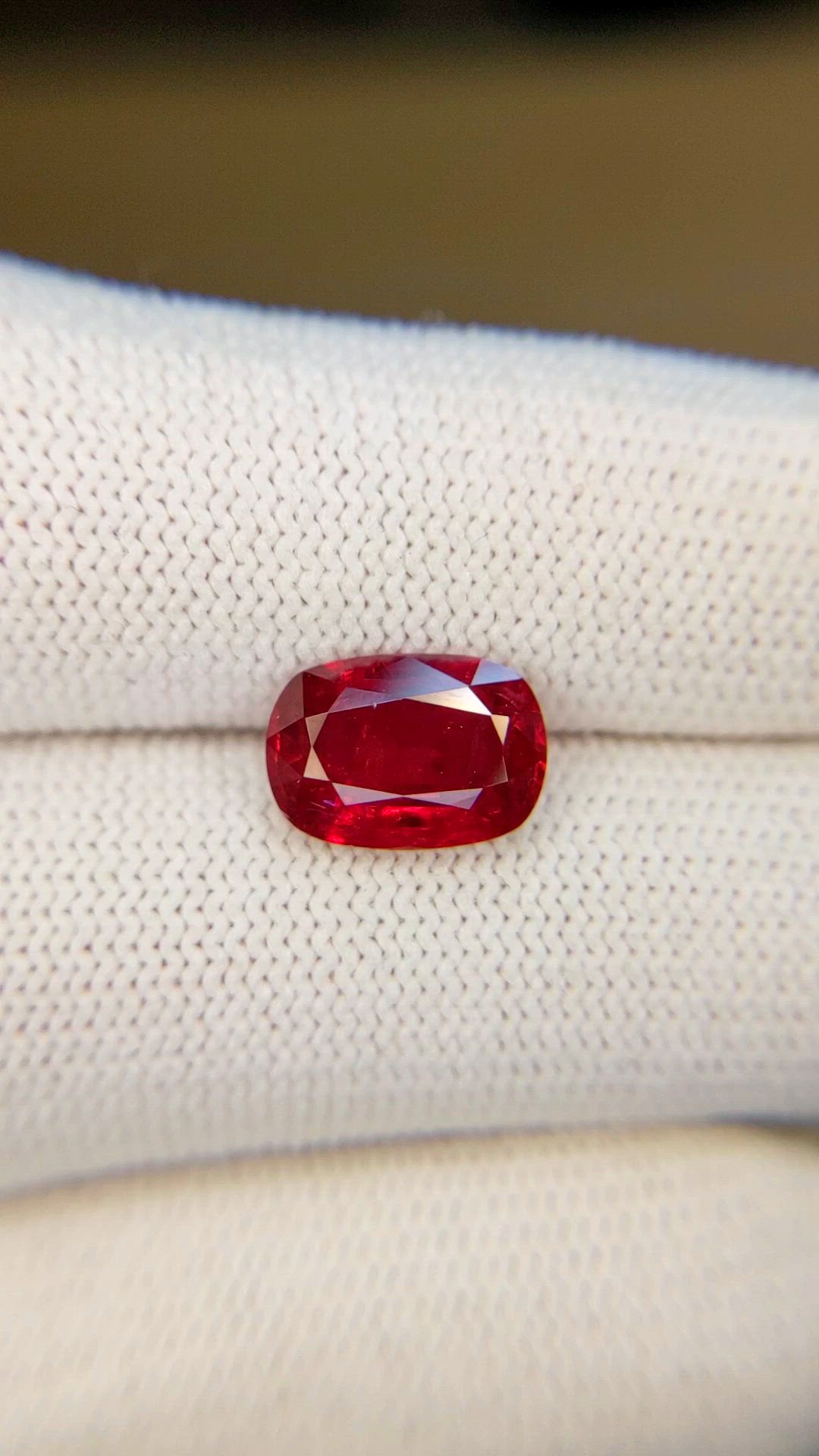3.08 Ct. Ruby from Mozambique Size Video