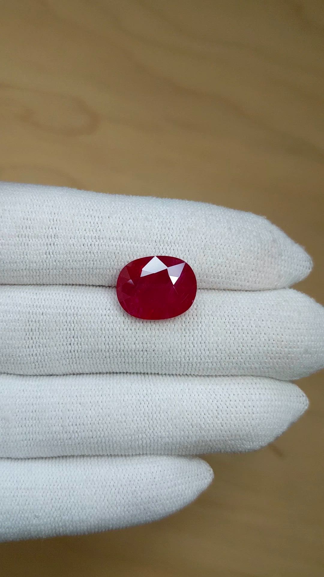 8.89 Ct. Ruby from Mozambique Size Video