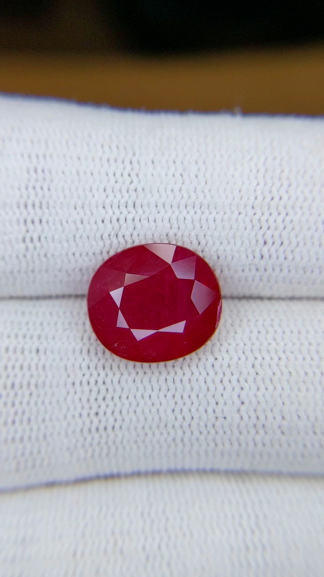 6.32 Ct. Pinkish Red Ruby from Mozambique Size Video