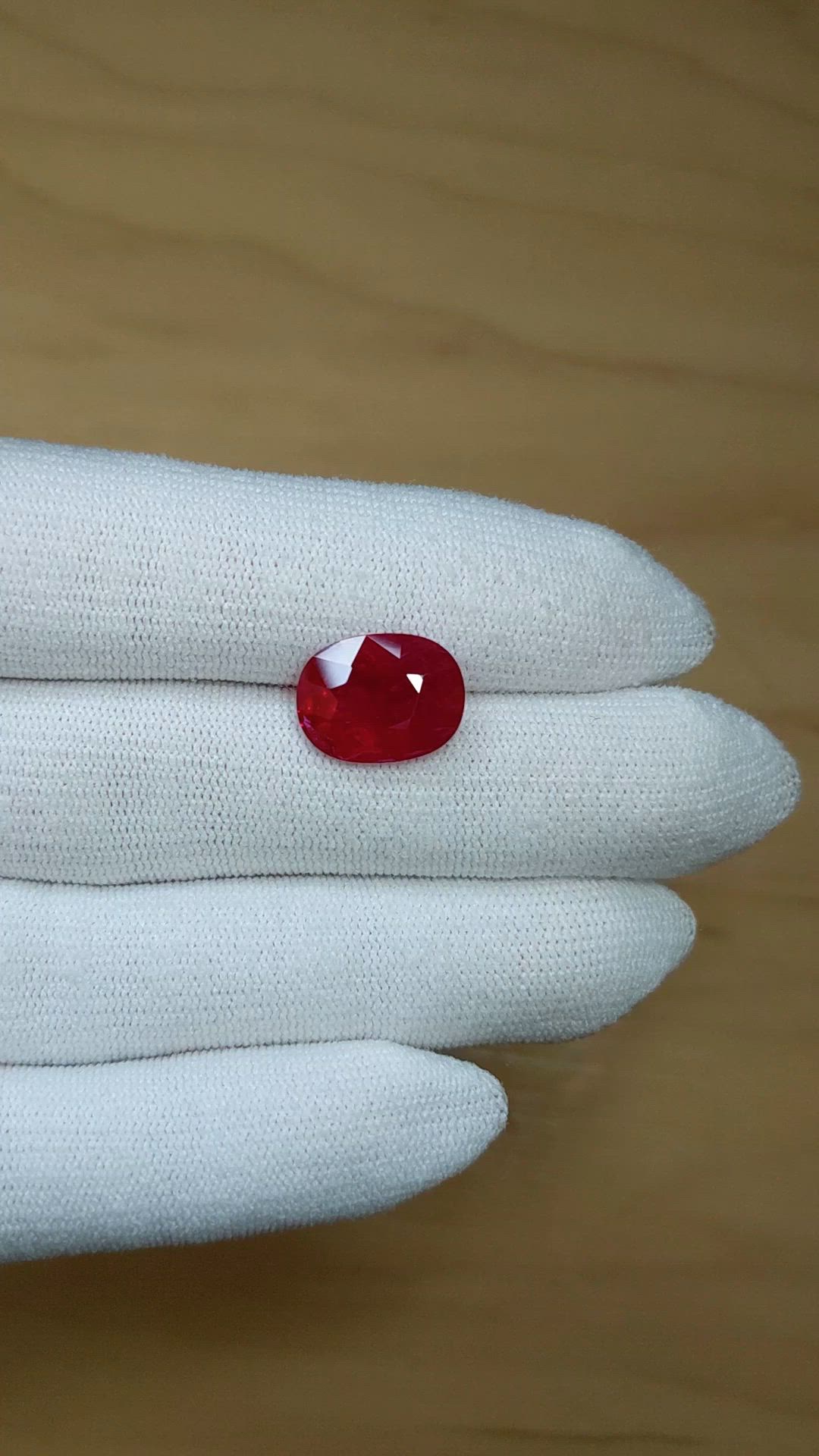 6.67 Ct. Ruby from Mozambique Size Video