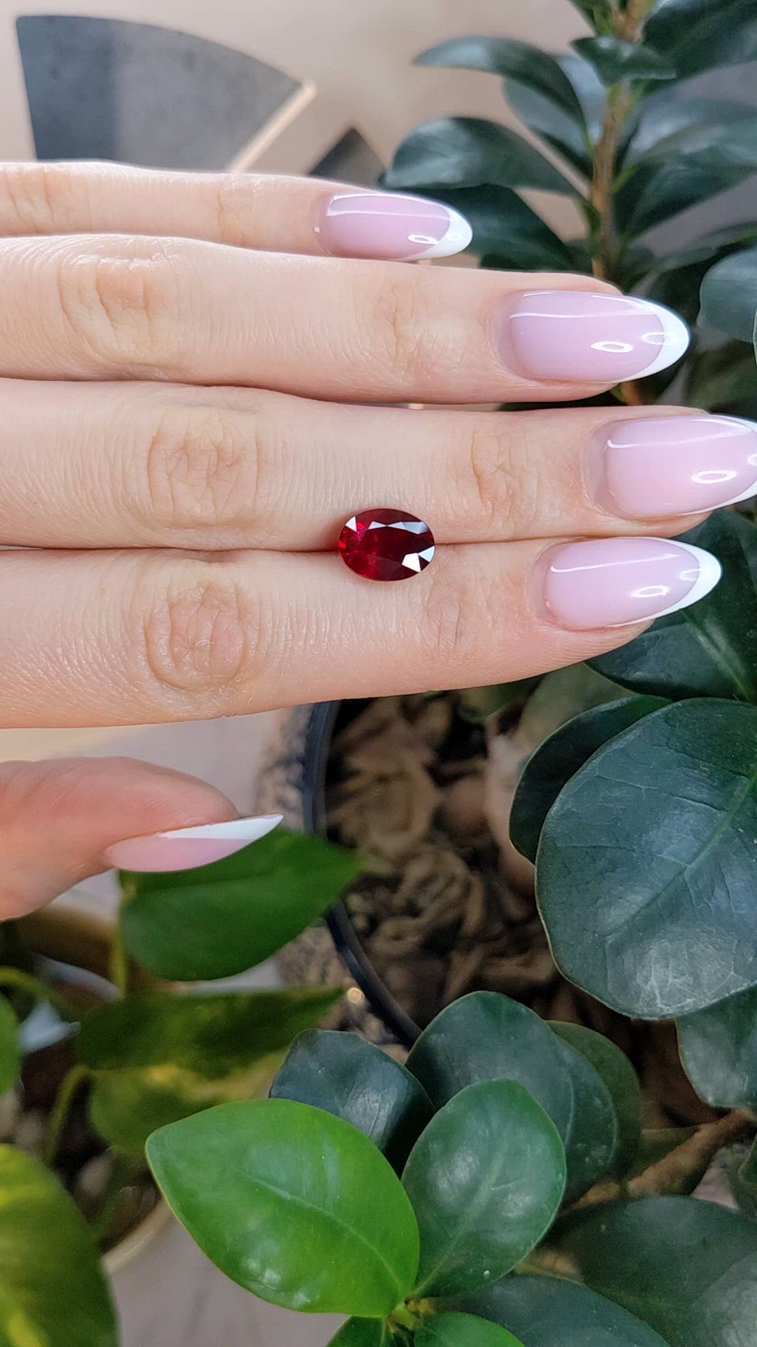 3.41 Ct. Ruby from Mozambique Size Video