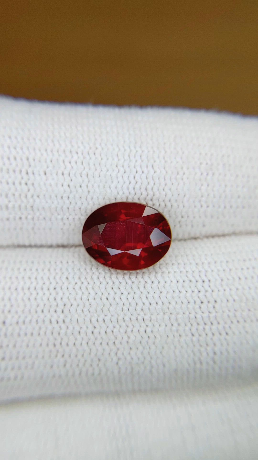 3.41 Ct. Ruby from Mozambique Size Video