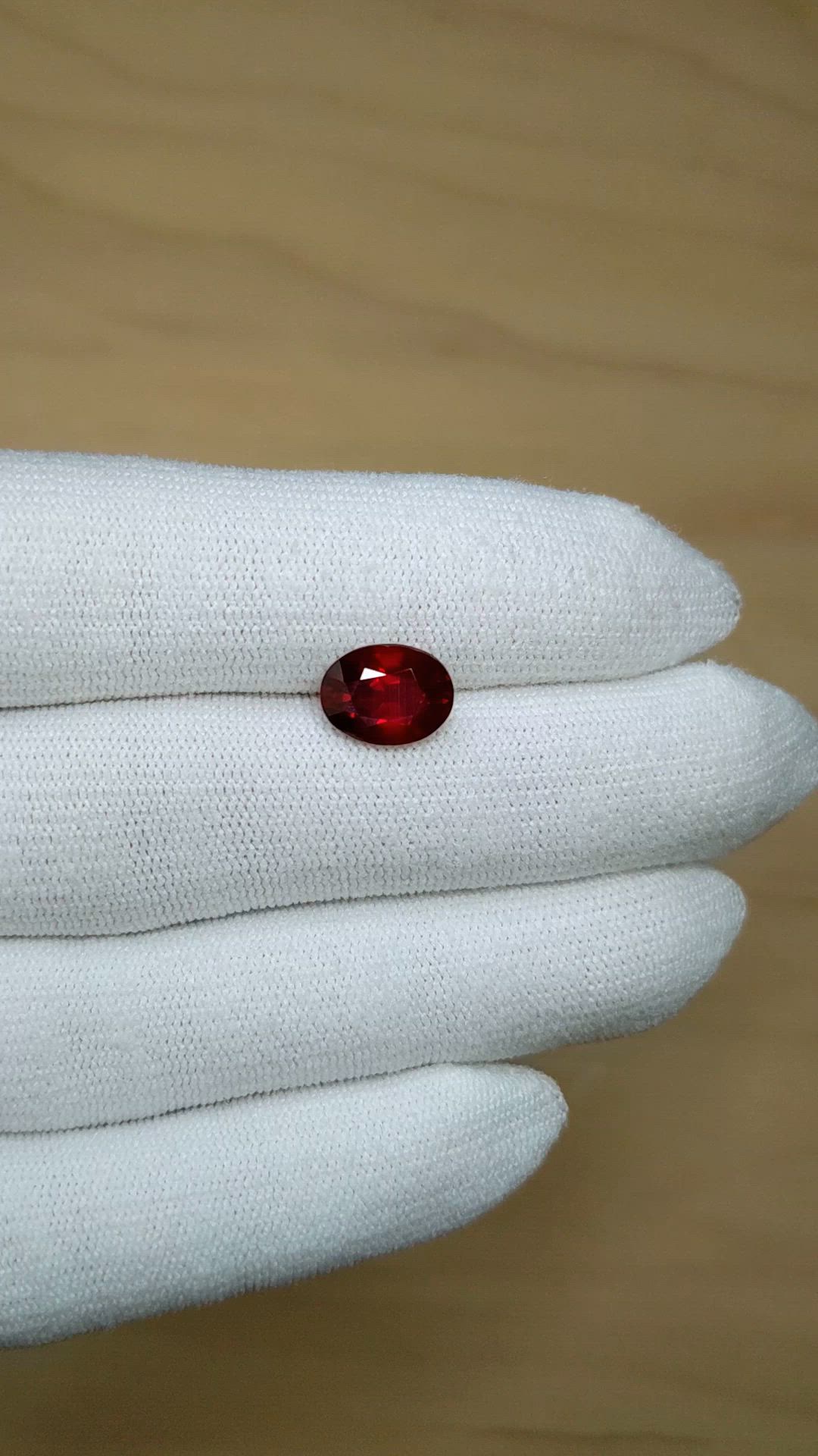 3.41 Ct. Ruby from Mozambique Size Video