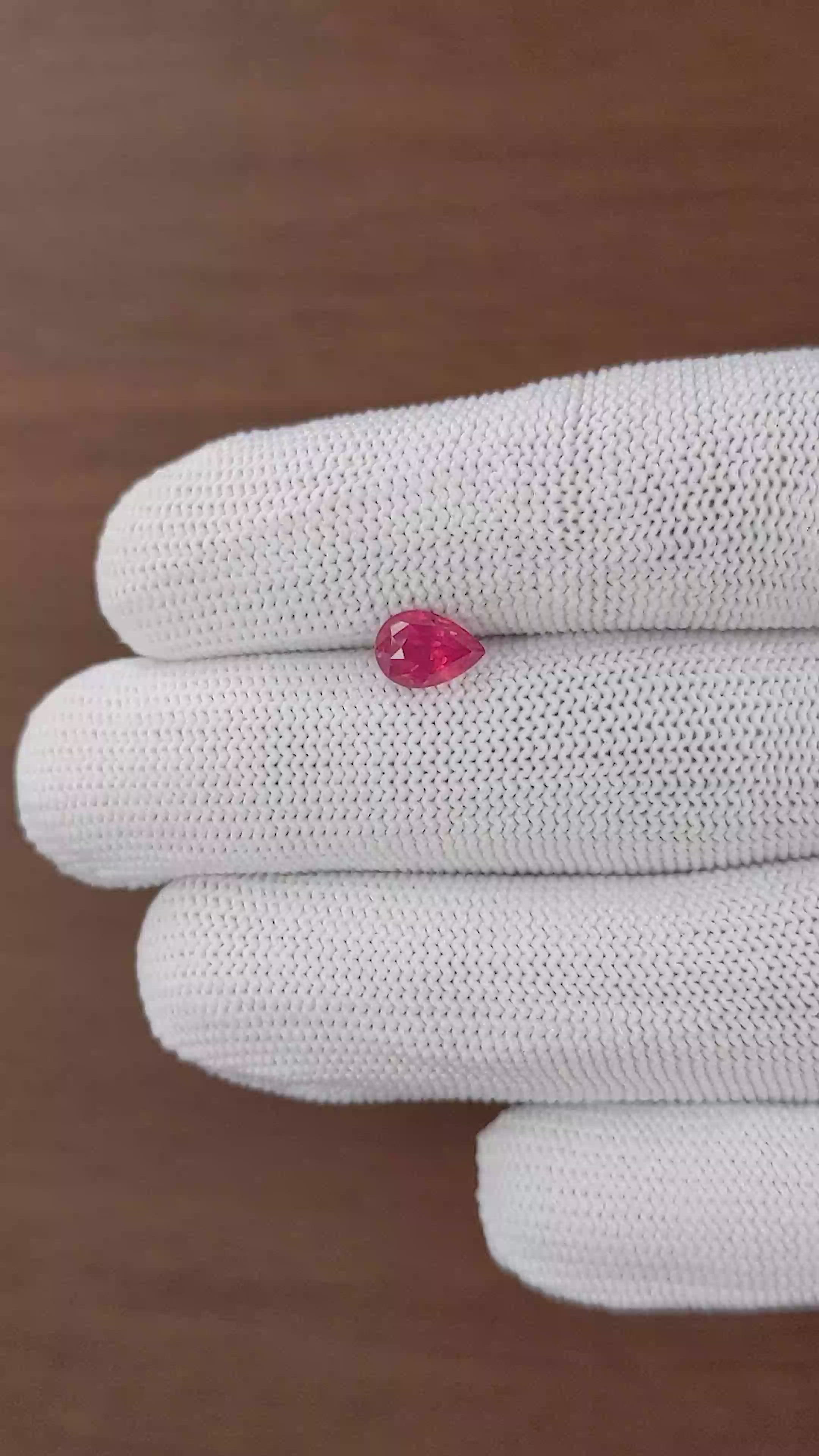 1.54 Ct. Pinkish Red Ruby from Mozambique Size Video